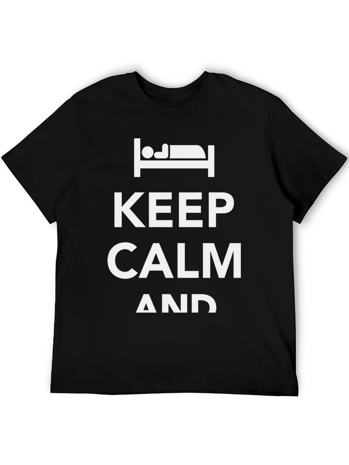 Keep Calm Bedtime Black T-Shirt