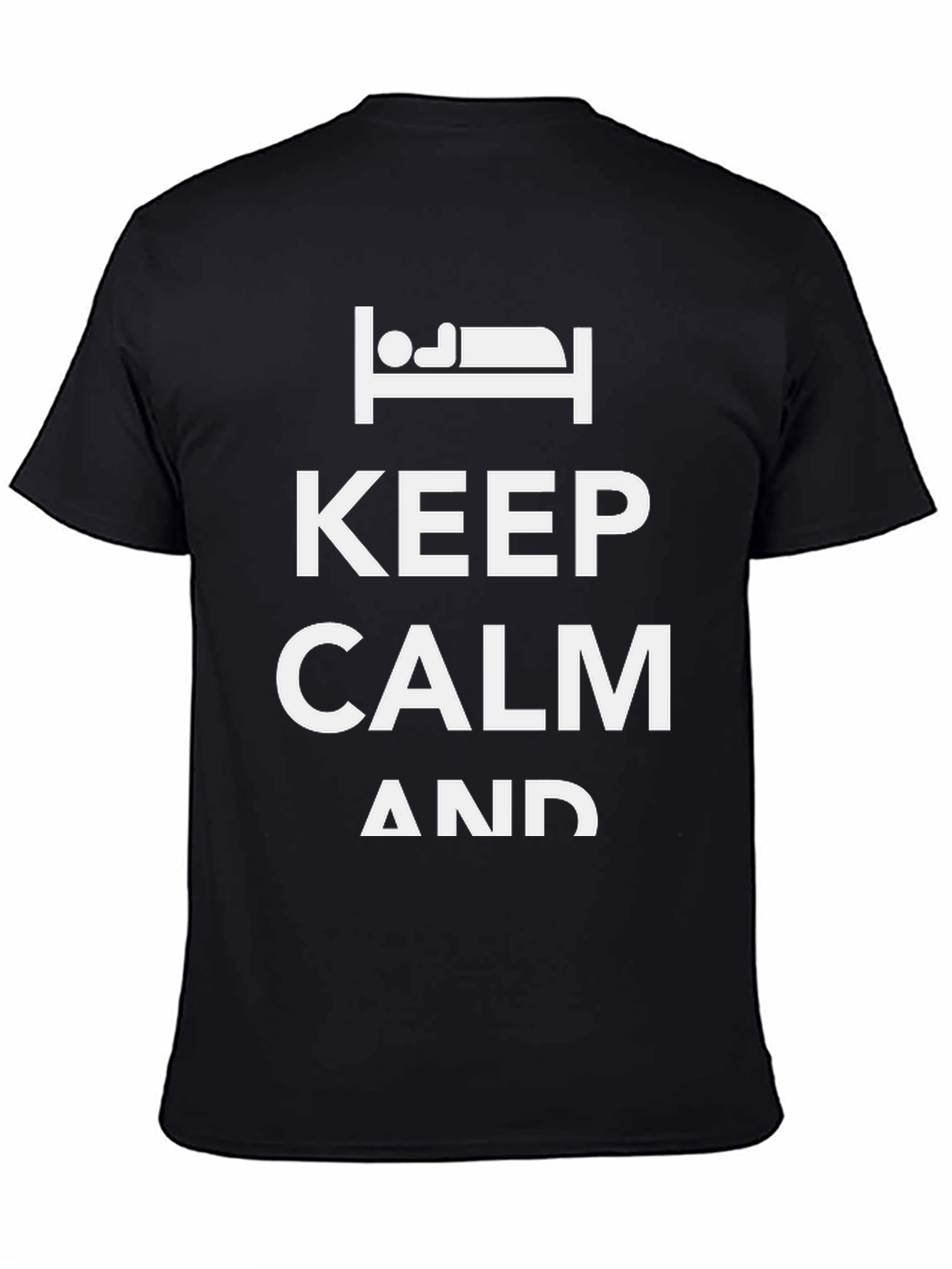 Keep Calm Bedtime Black T-Shirt
