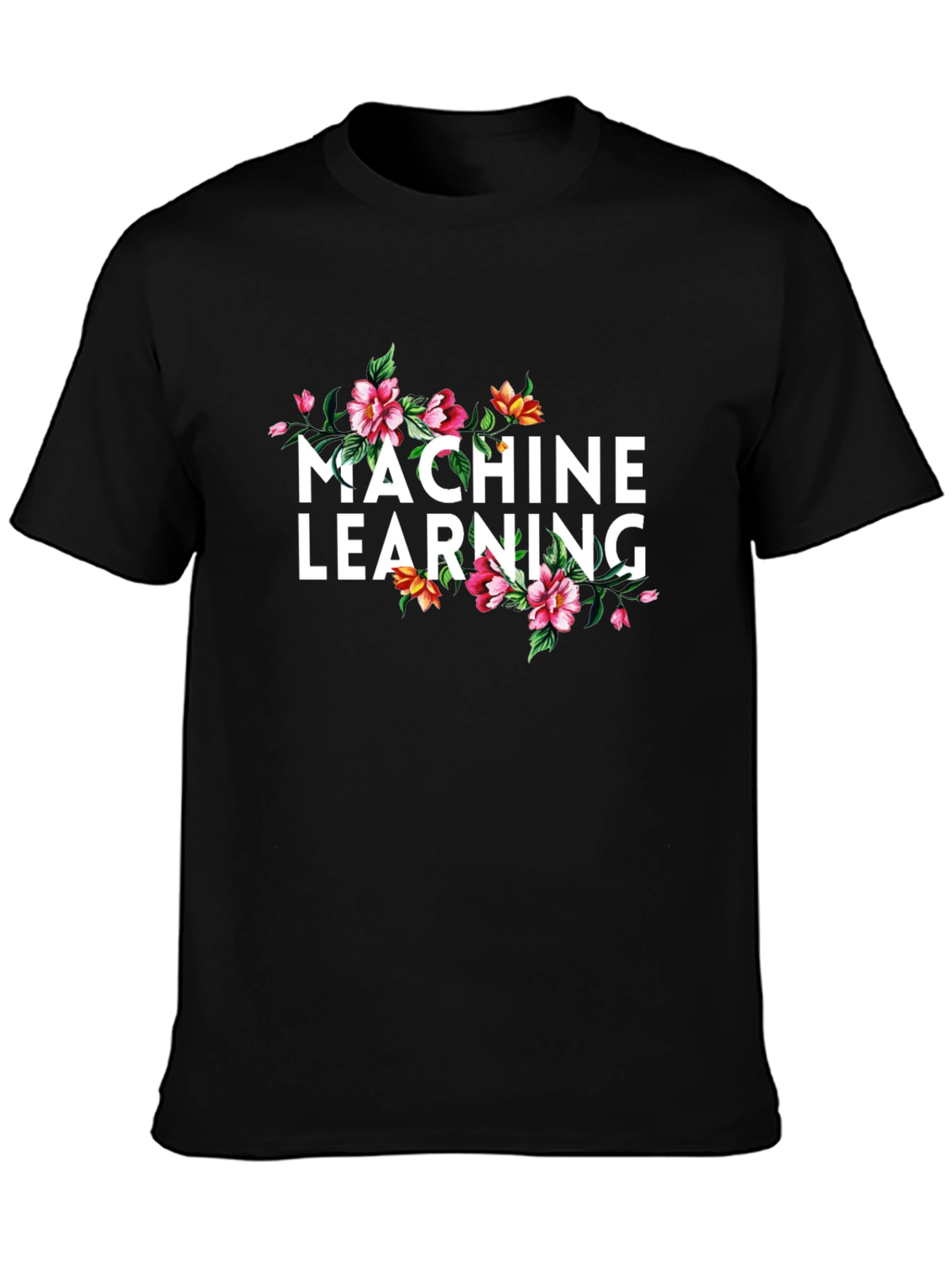 Machine Learning Floral Graphic T-Shirt