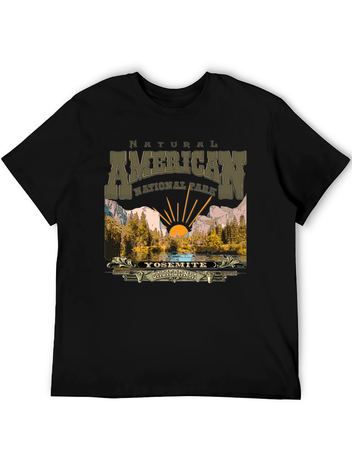 Yosemite National Park Graphic Tee - Black