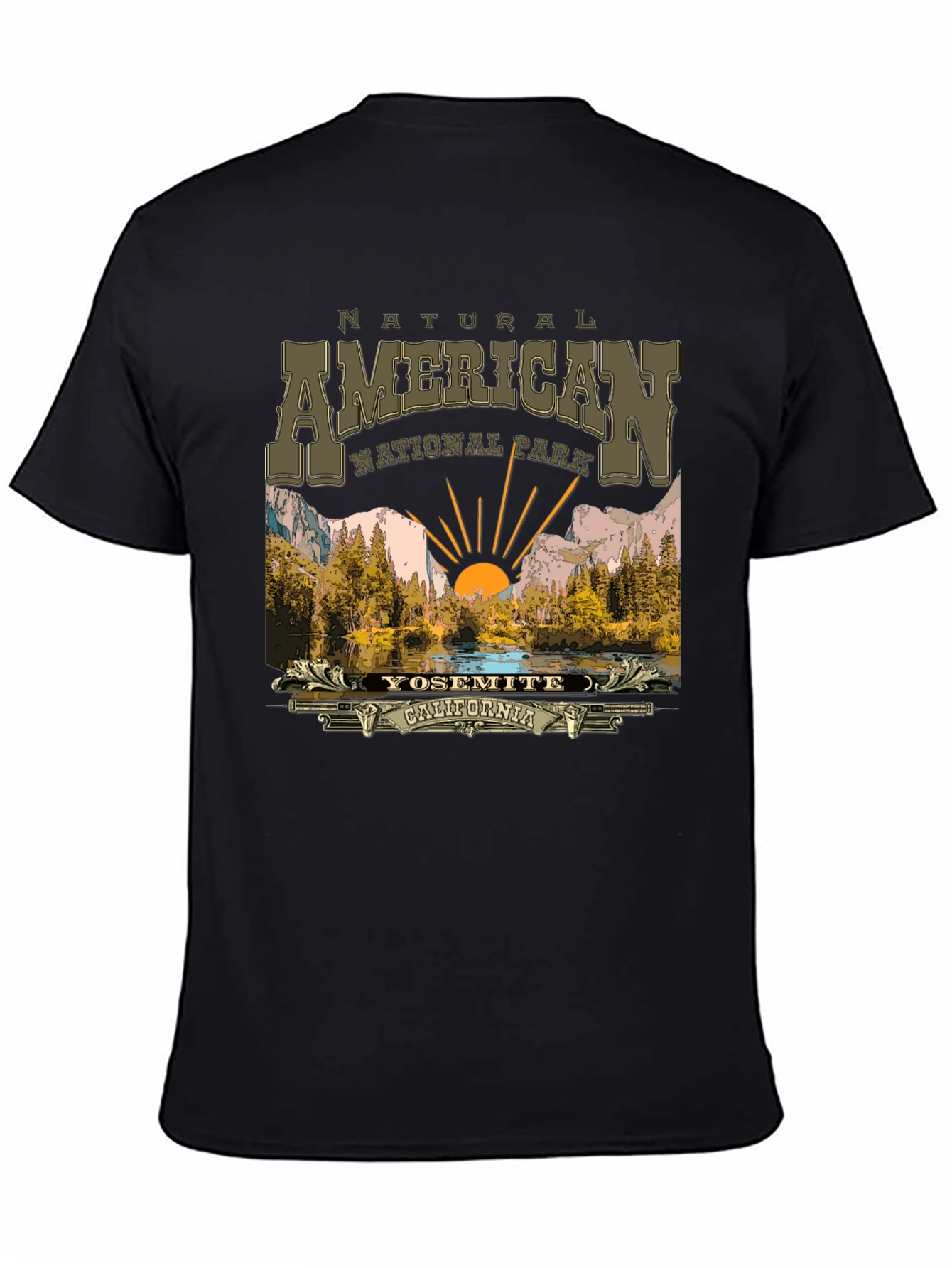 Yosemite National Park Graphic Tee - Black
