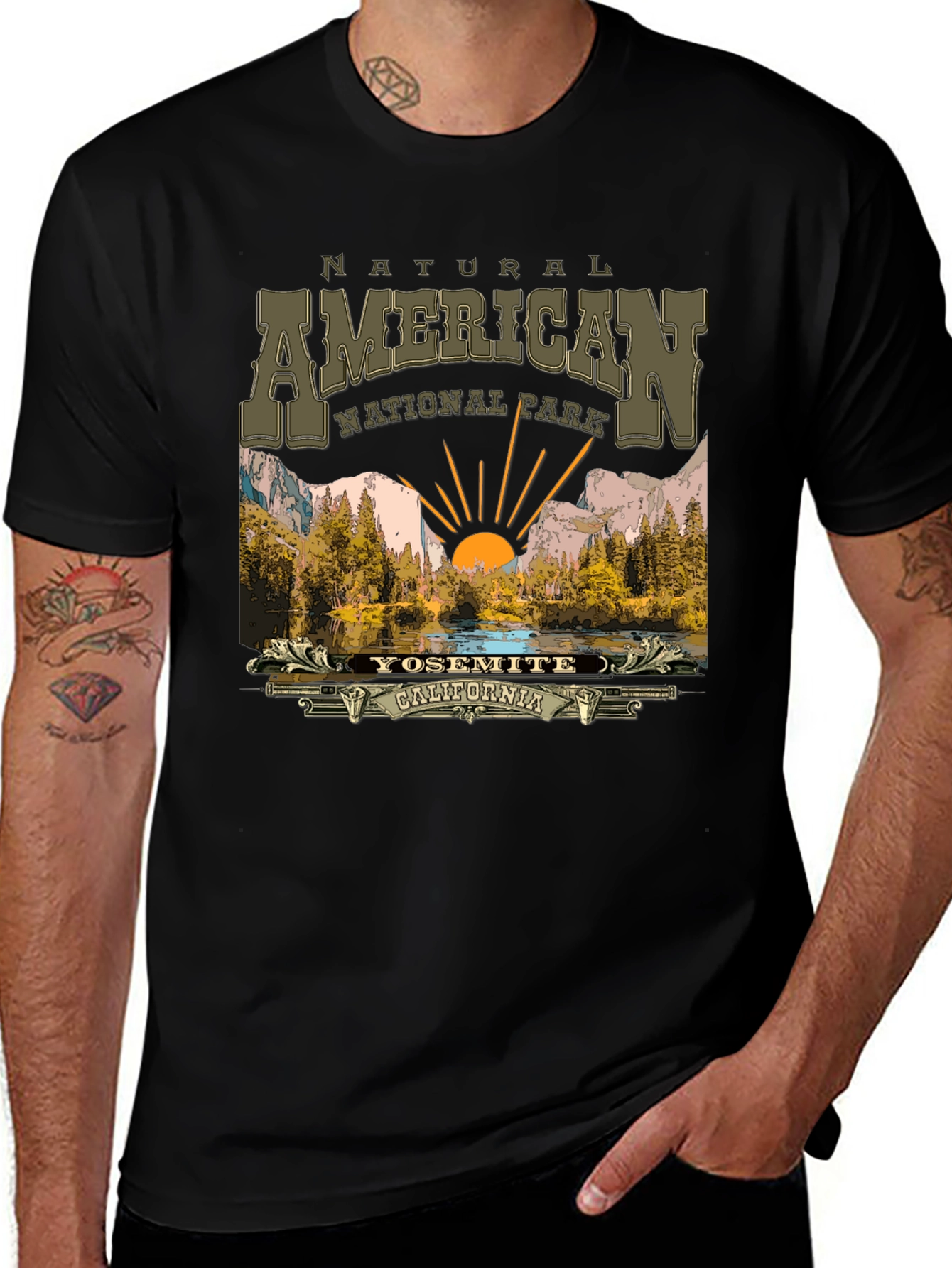 Yosemite National Park Graphic Tee - Black