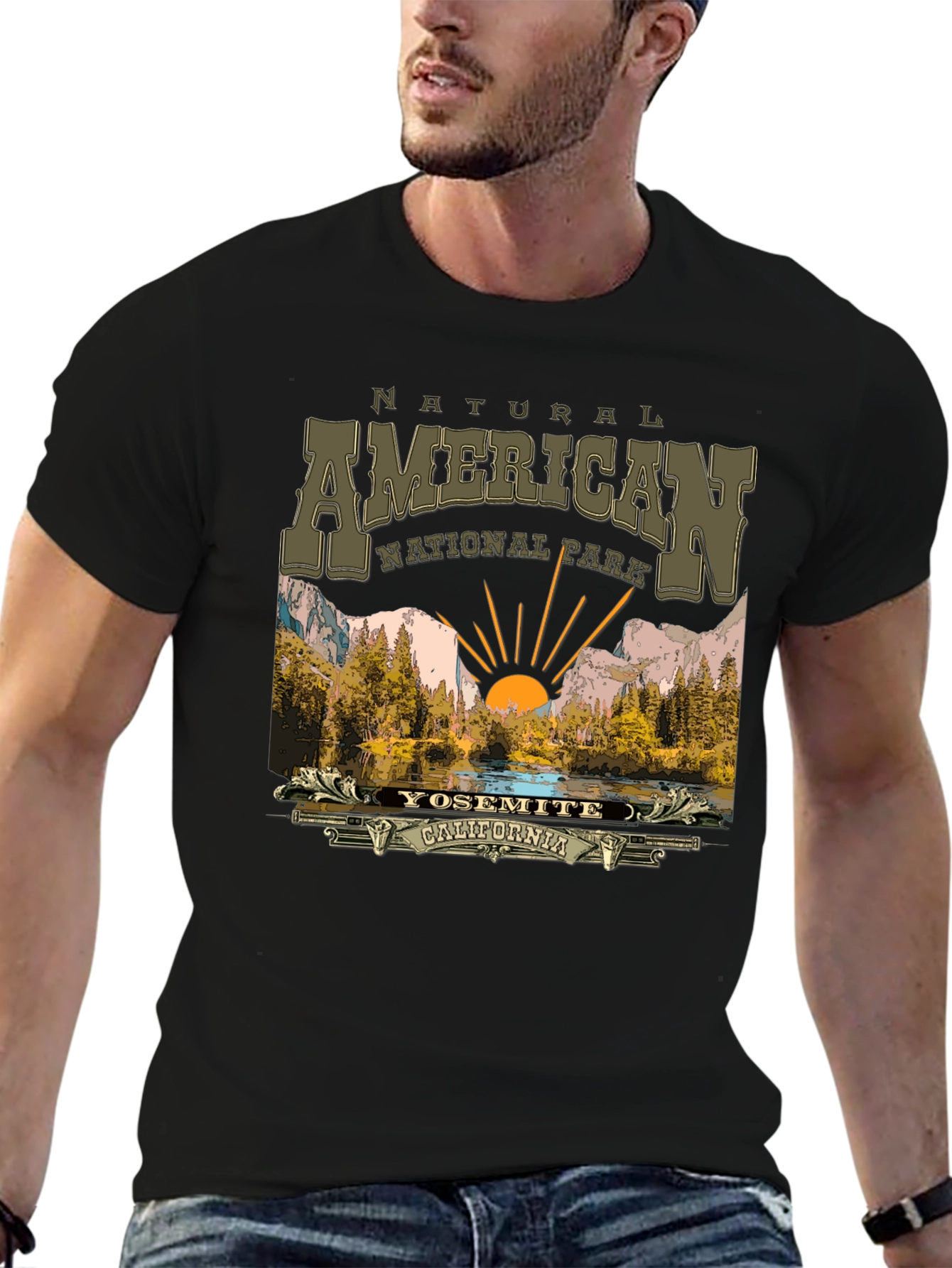 Yosemite National Park Graphic Tee - Black
