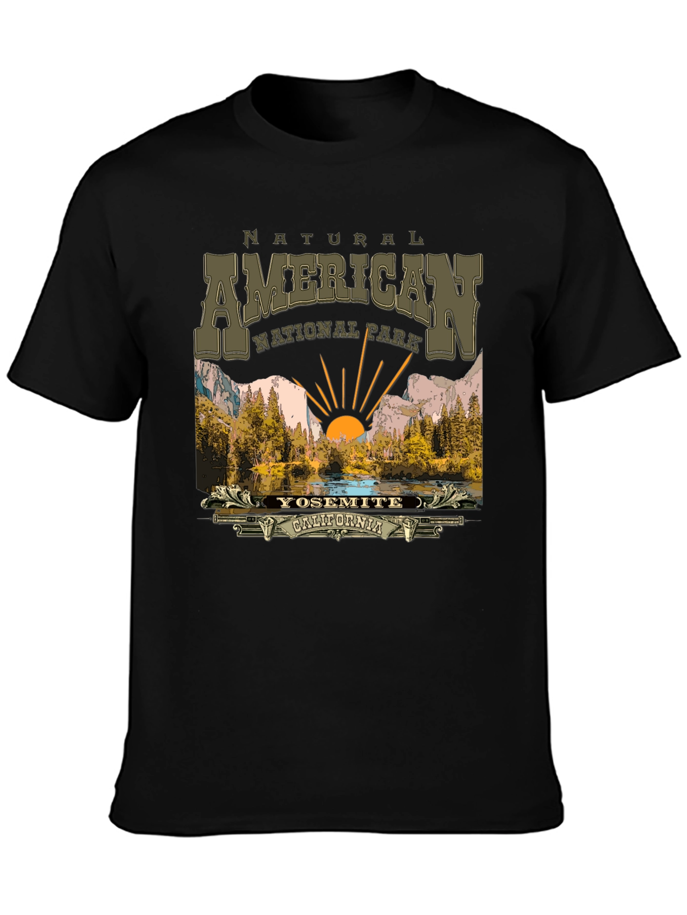 Yosemite National Park Graphic Tee - Black