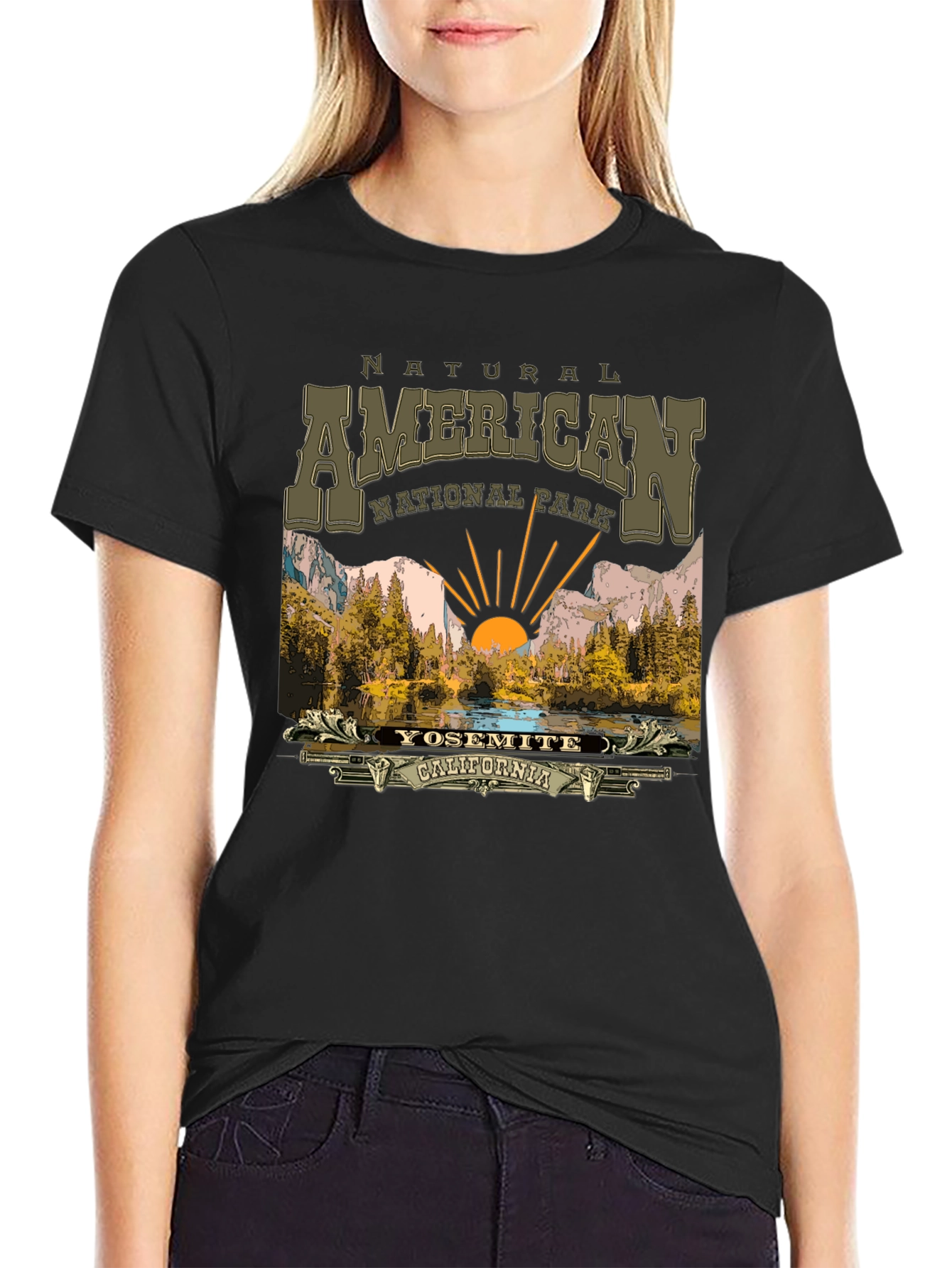 Yosemite National Park Graphic Tee - Black