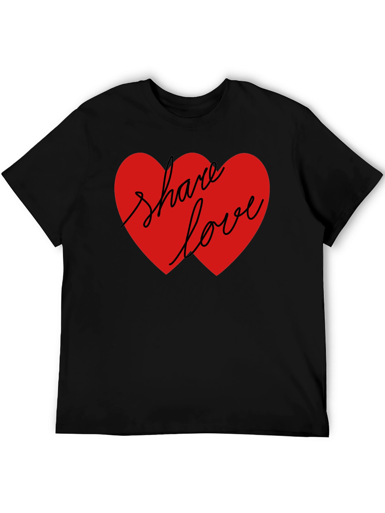 Share Love Graphic Tee - Black