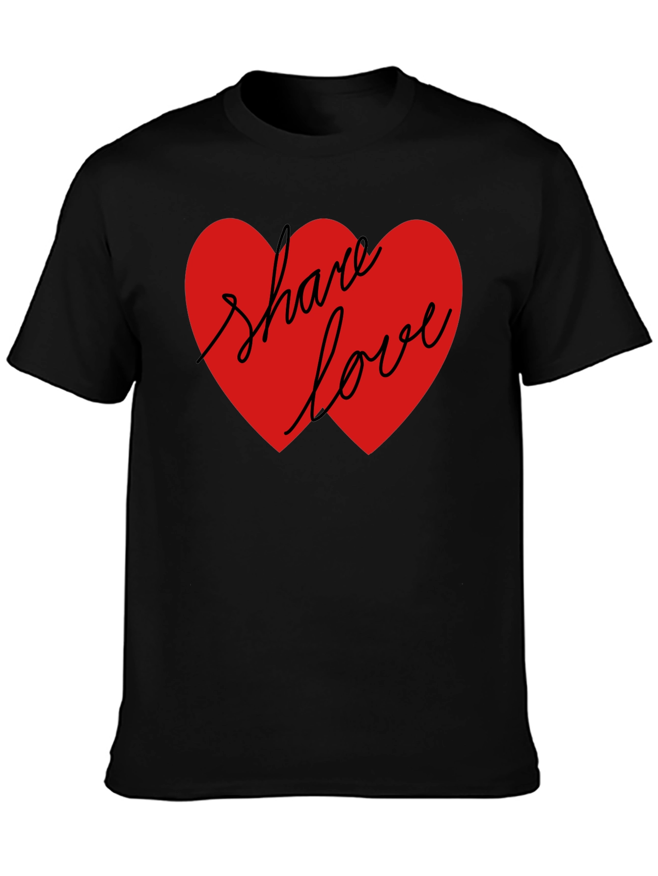 Share Love Graphic Tee - Black