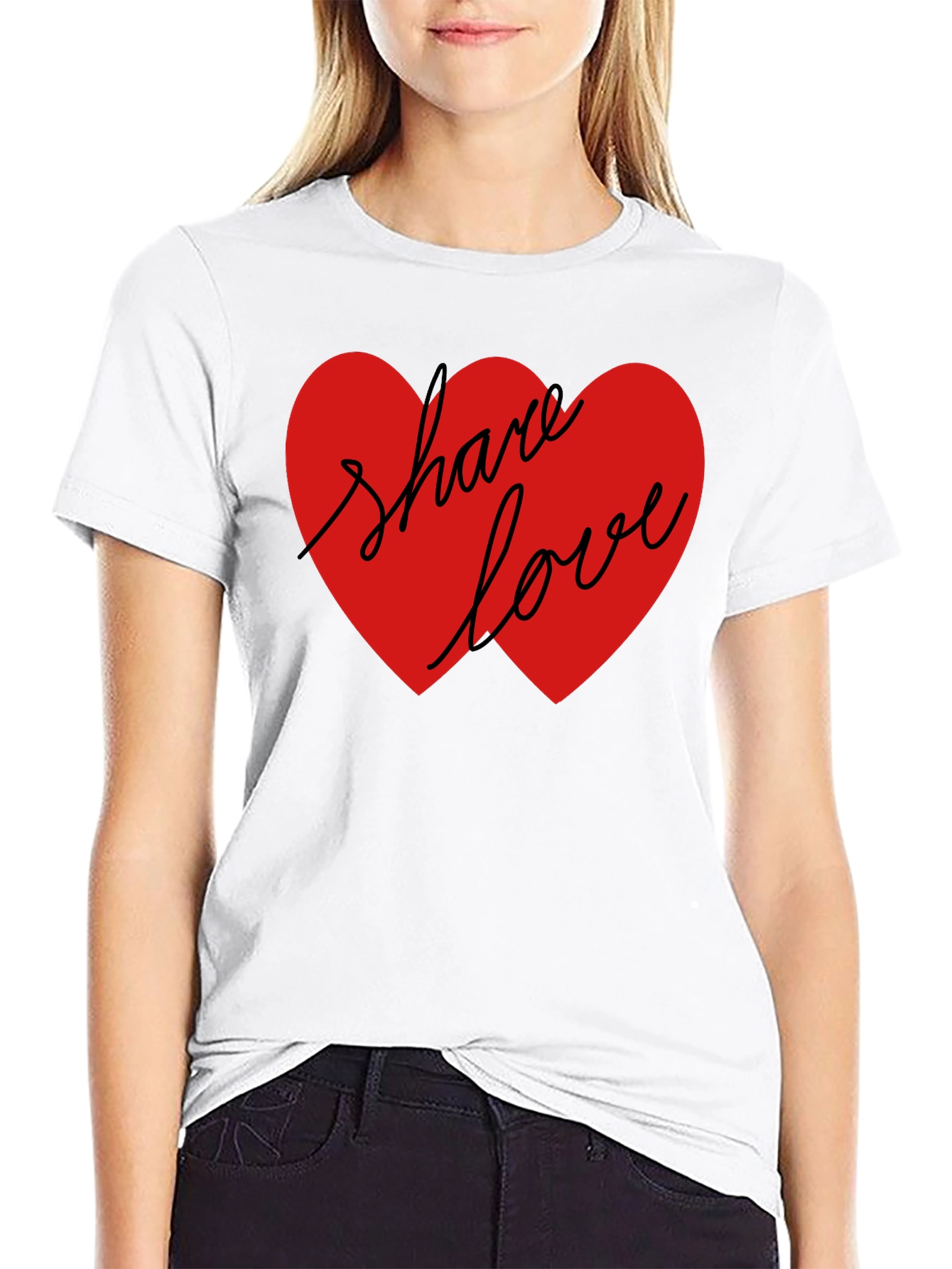 Share Love Graphic Tee - Black
