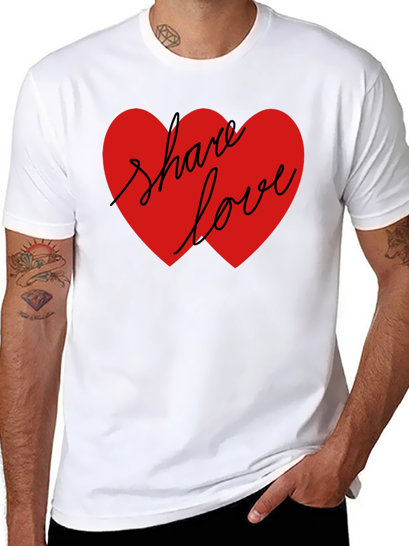 Share Love Graphic Tee - Black