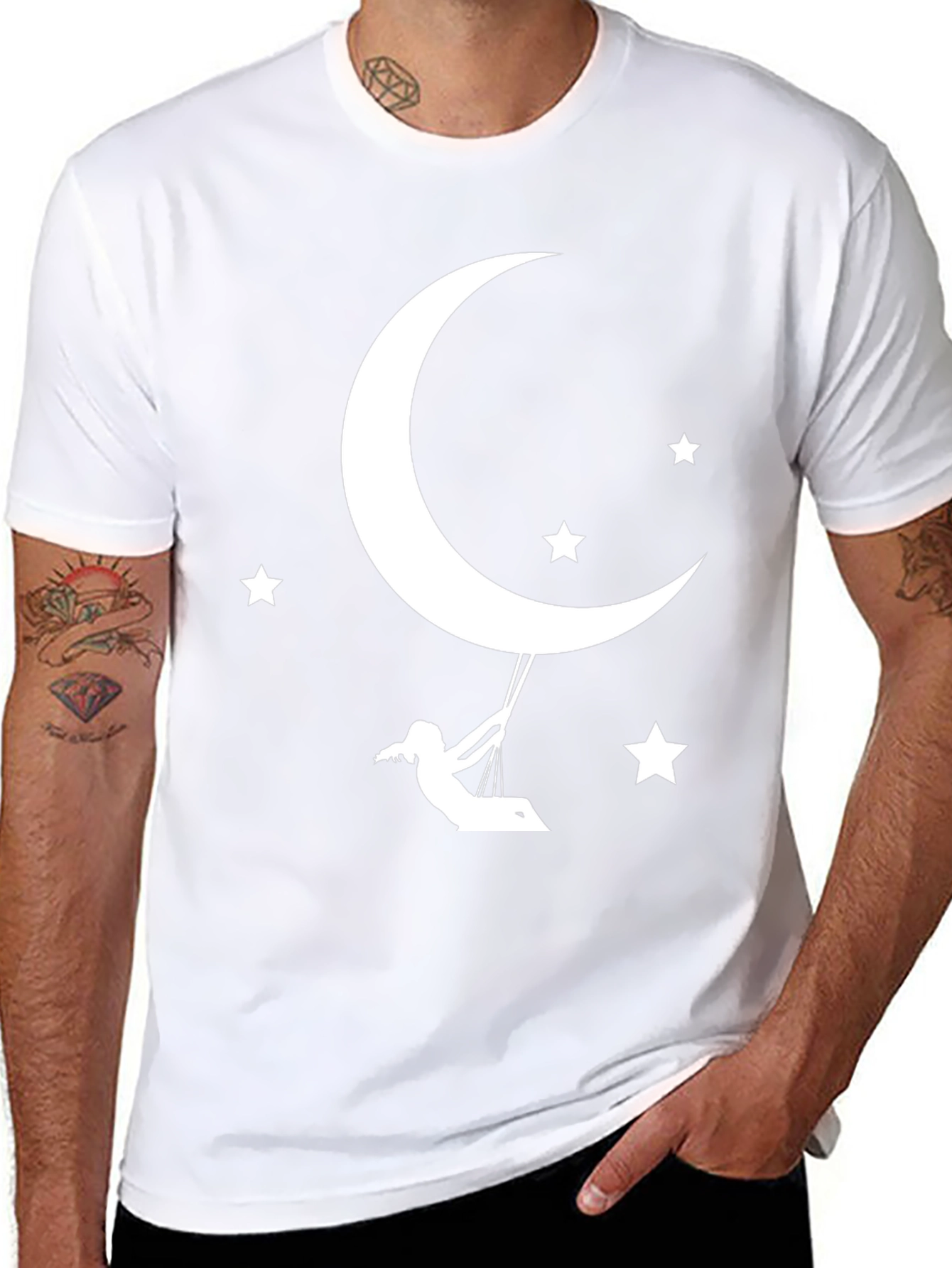 Moon Swing Graphic Tee - Relaxed Fit Cotton T-Shirt