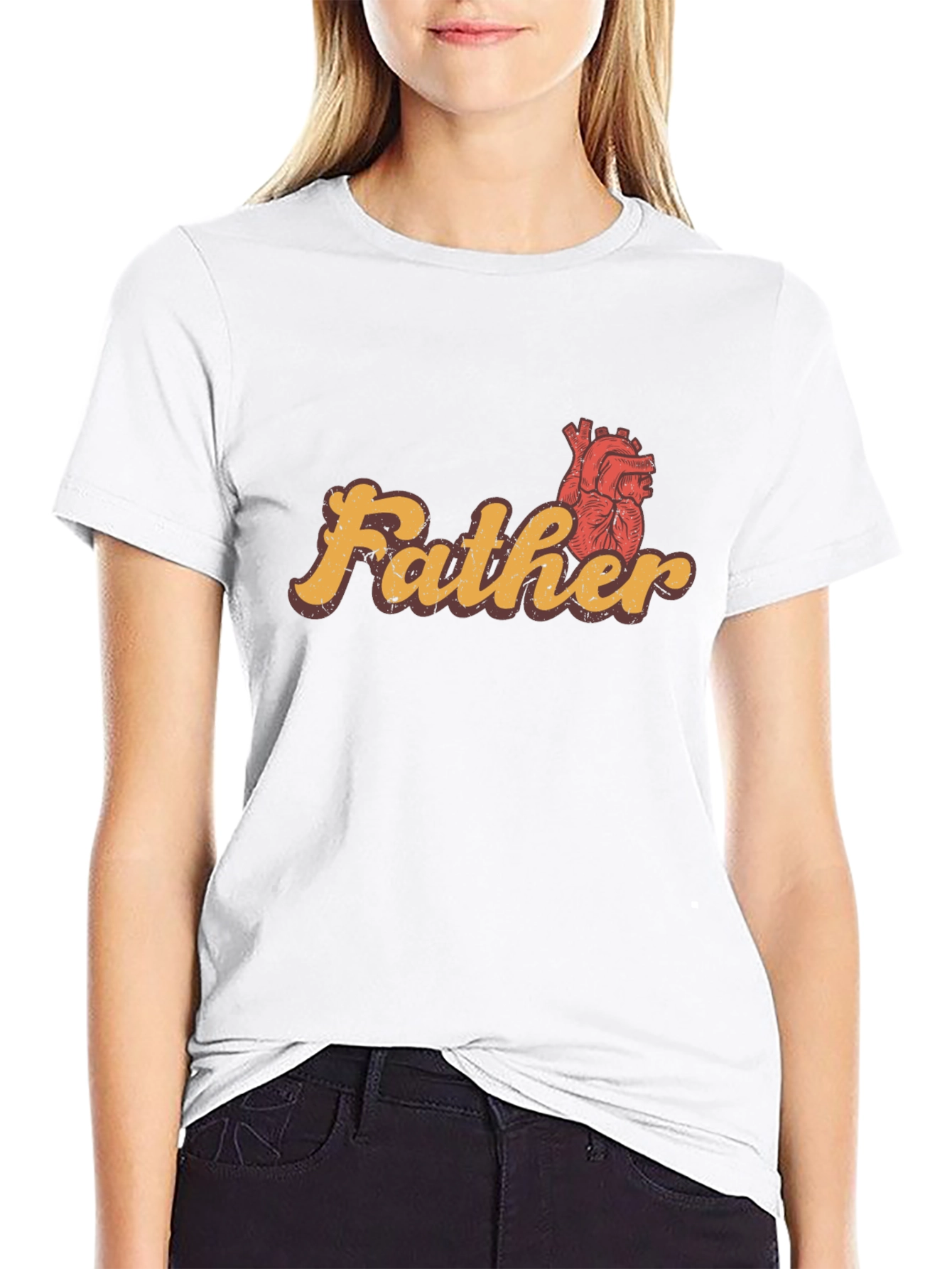 Father Heart Graphic Tee - Stylish Dad Gift