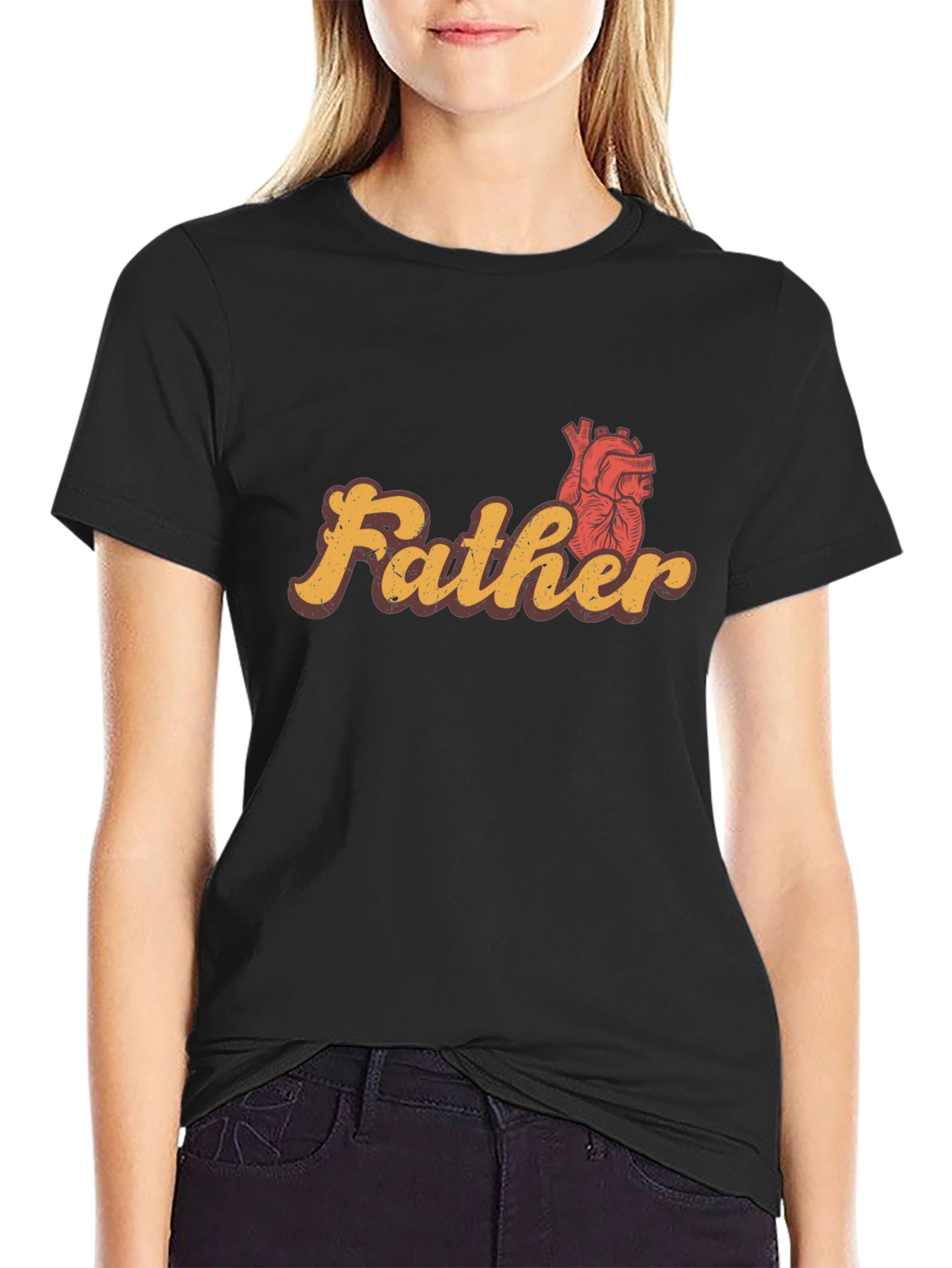 Father Heart Graphic Tee - Stylish Dad Gift