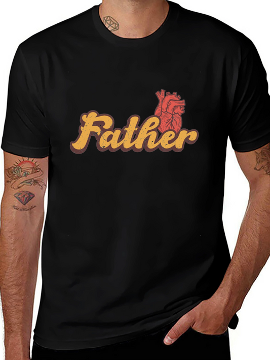 Father Heart Graphic Tee - Stylish Dad Gift