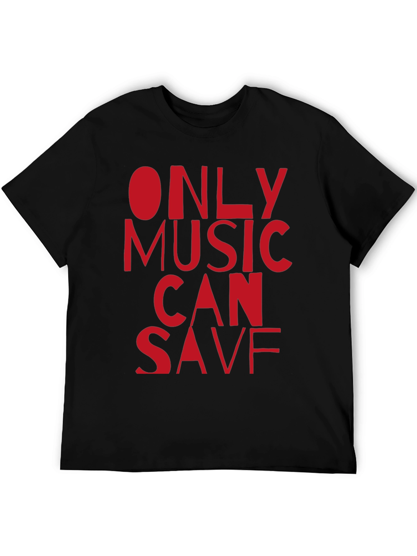 Only Music Can Save Black T-Shirt