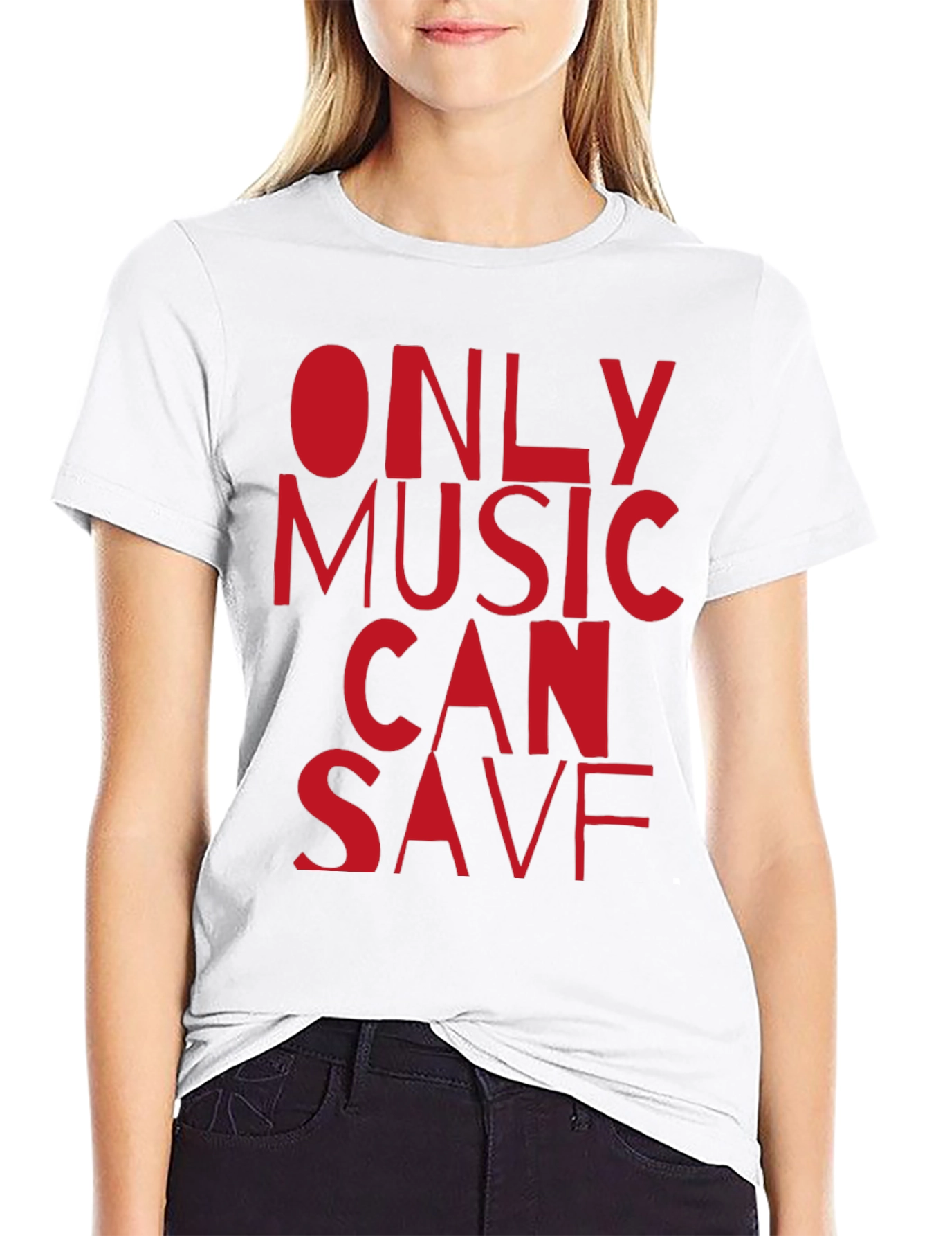 Only Music Can Save Black T-Shirt