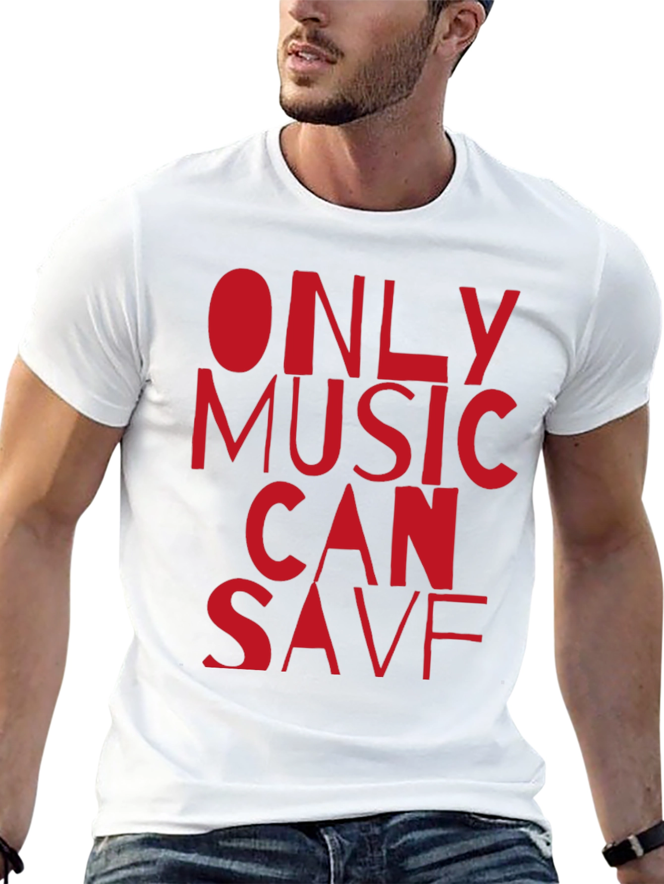 Only Music Can Save Black T-Shirt