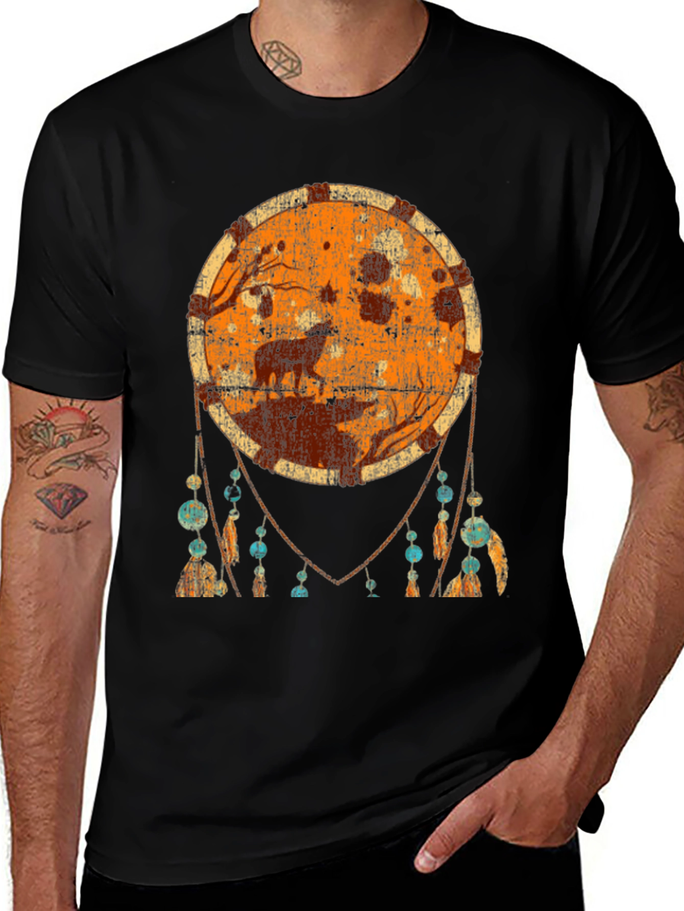 Wolf Dreamcatcher Graphic Tee