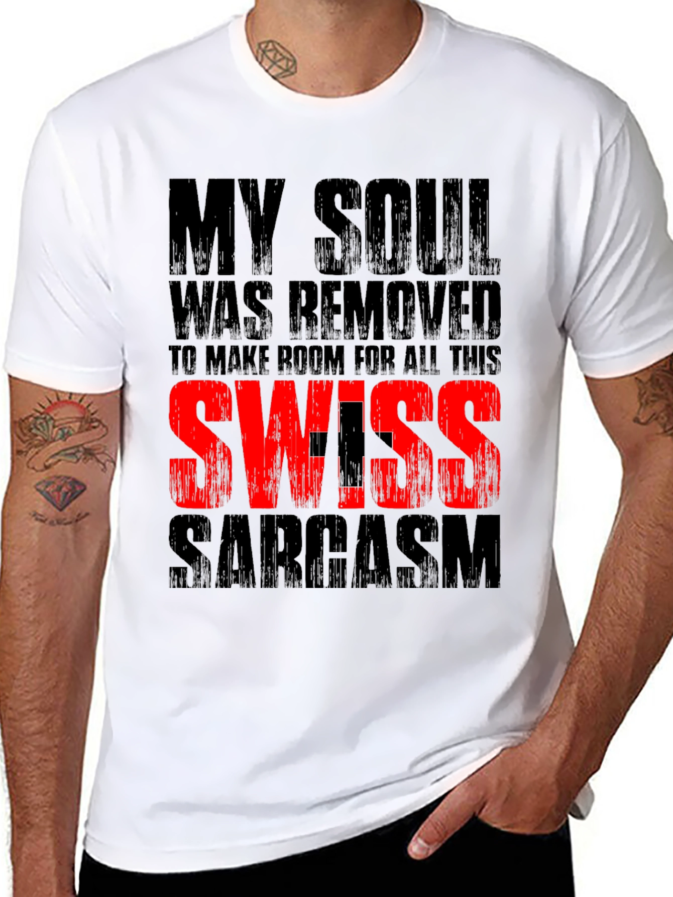 Swiss Sarcasm Graphic T-Shirt - Funny Novelty Tee