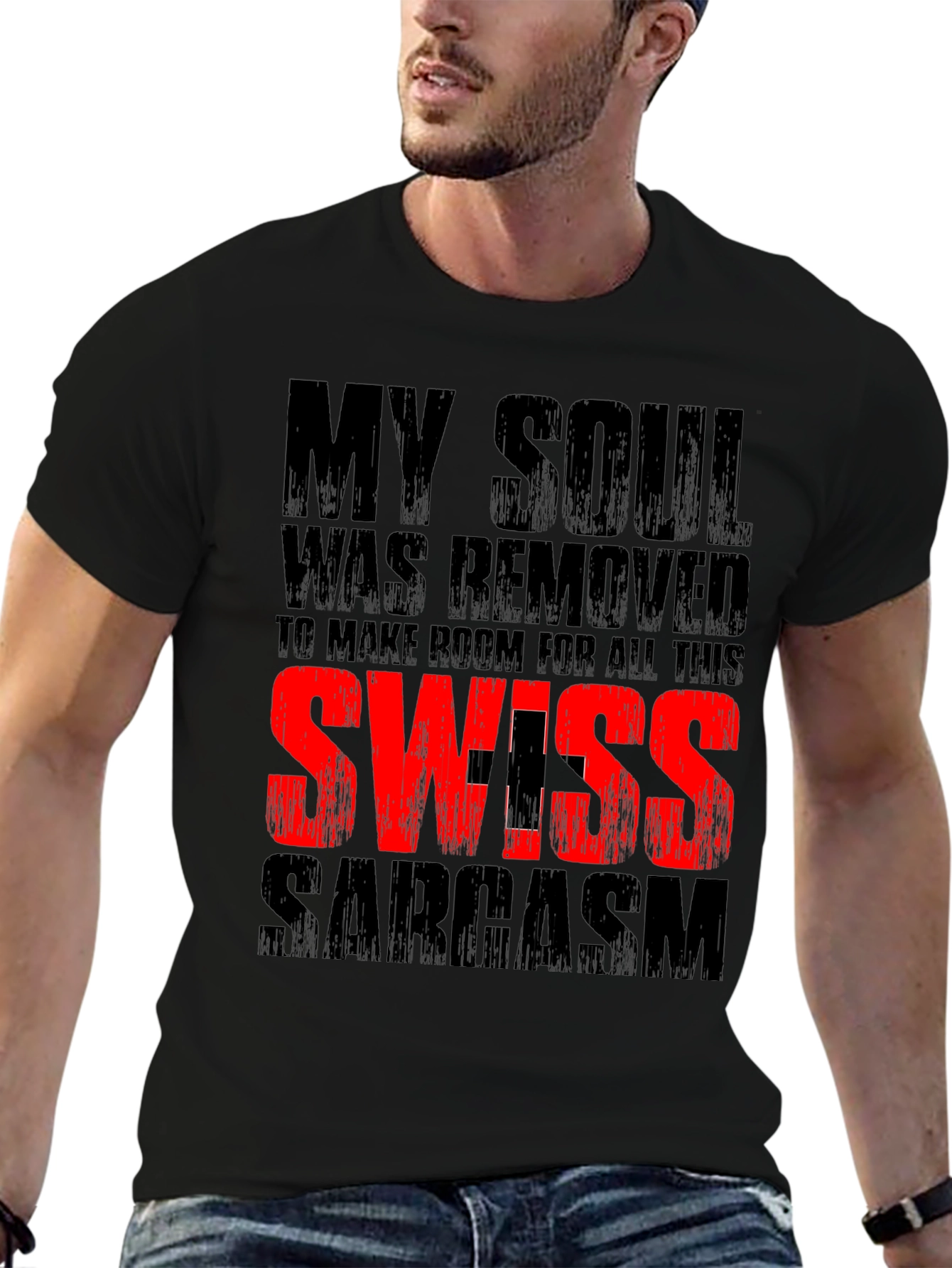 Swiss Sarcasm Graphic T-Shirt - Funny Novelty Tee