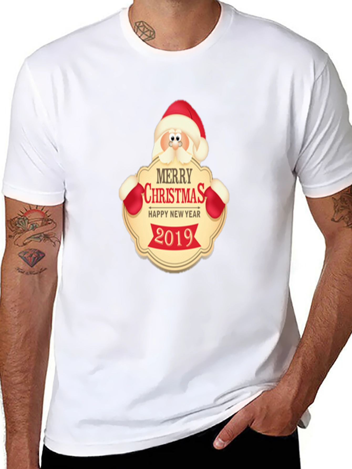 Merry Christmas 2019 Santa Graphic T-Shirt