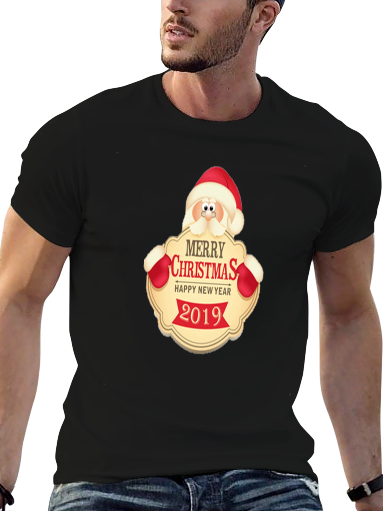 Merry Christmas 2019 Santa Graphic T-Shirt