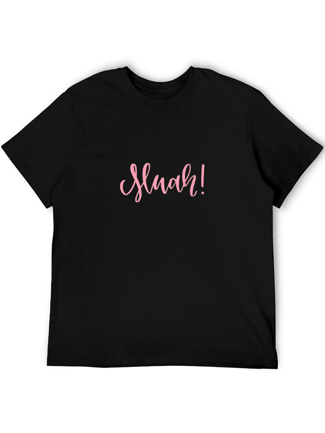 Sluah! Black Crew Neck Short Sleeve T-Shirt