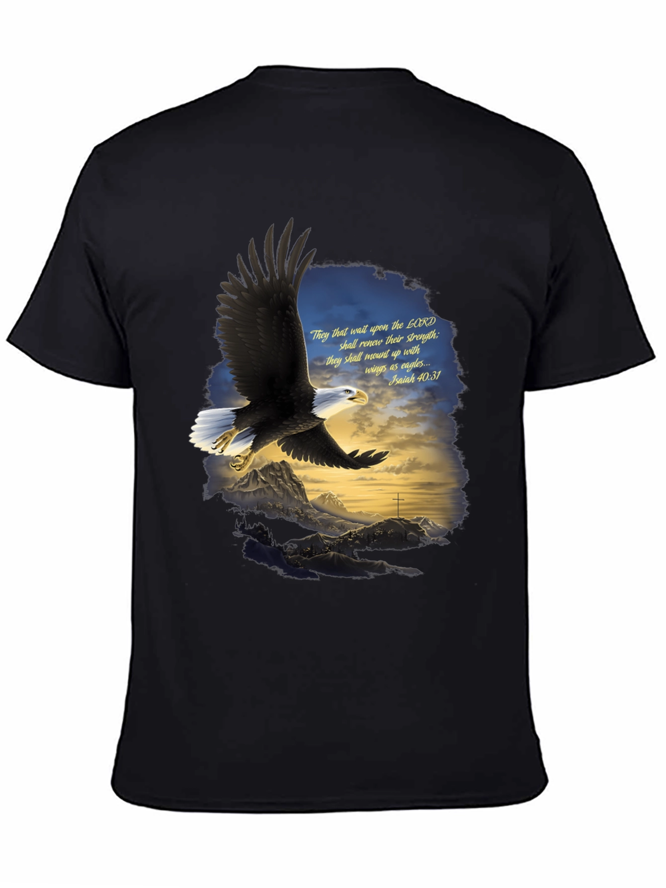 Eagle Wings Christian T-Shirt - Isaiah 40:31 Design