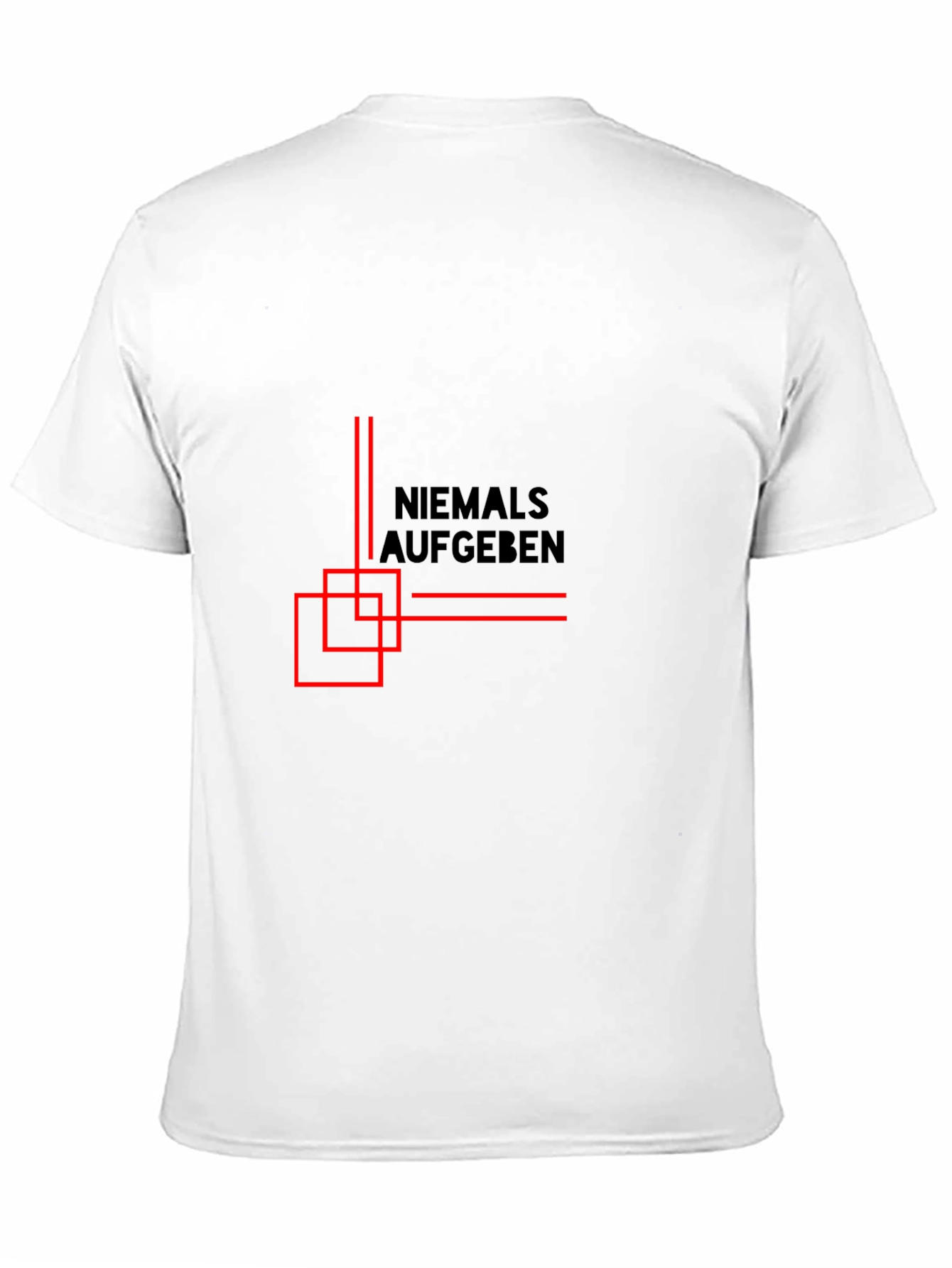 Never Give Up - Mens Black Graphic Tee