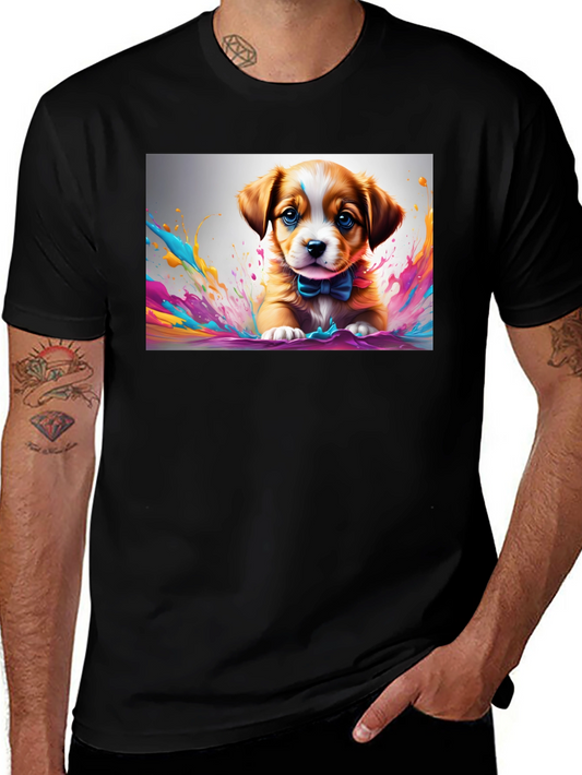 Cute Puppy Art T-Shirt - Stylish Graphic Tee