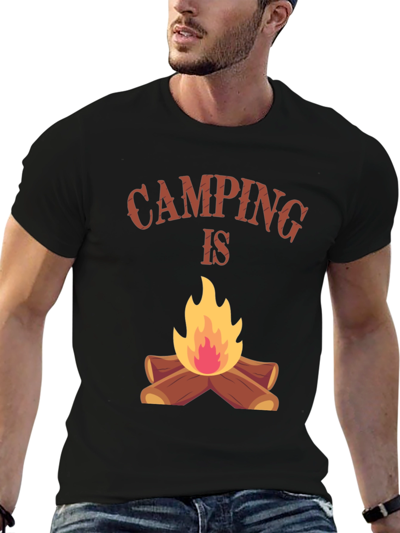 Camping Is Tee - Bonfire T-Shirt