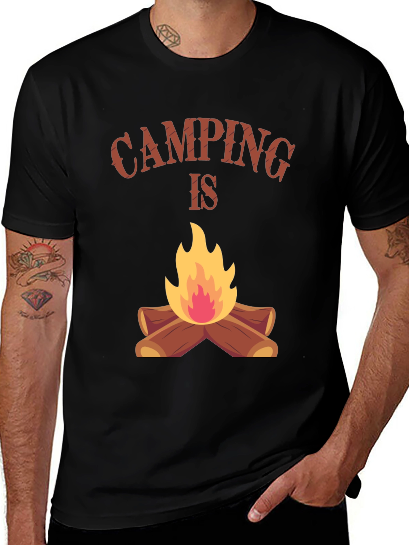 Camping Is Tee - Bonfire T-Shirt