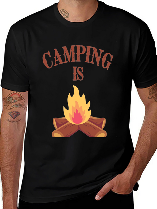Camping Is Tee - Bonfire T-Shirt