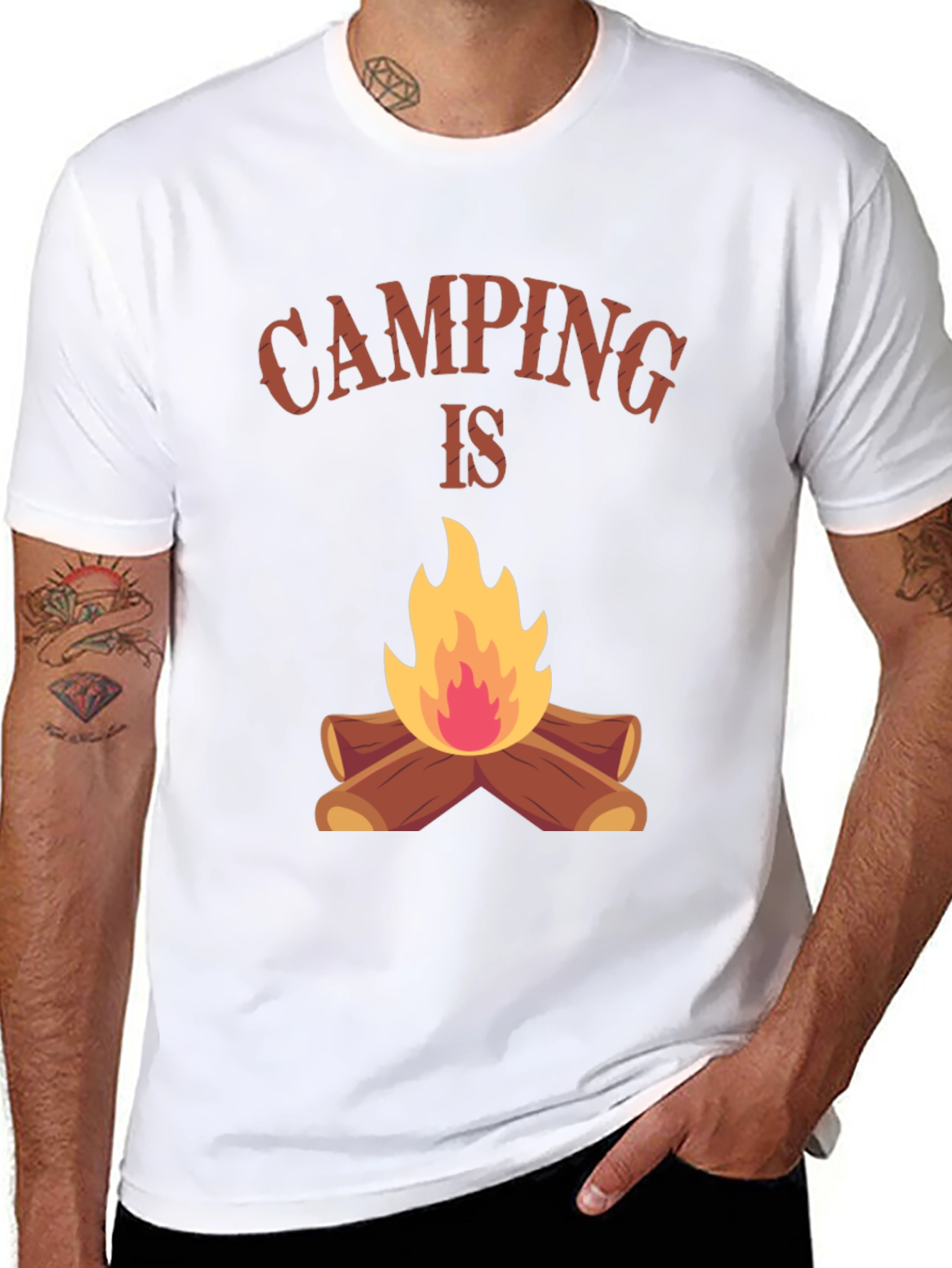 Camping Is Tee - Bonfire T-Shirt