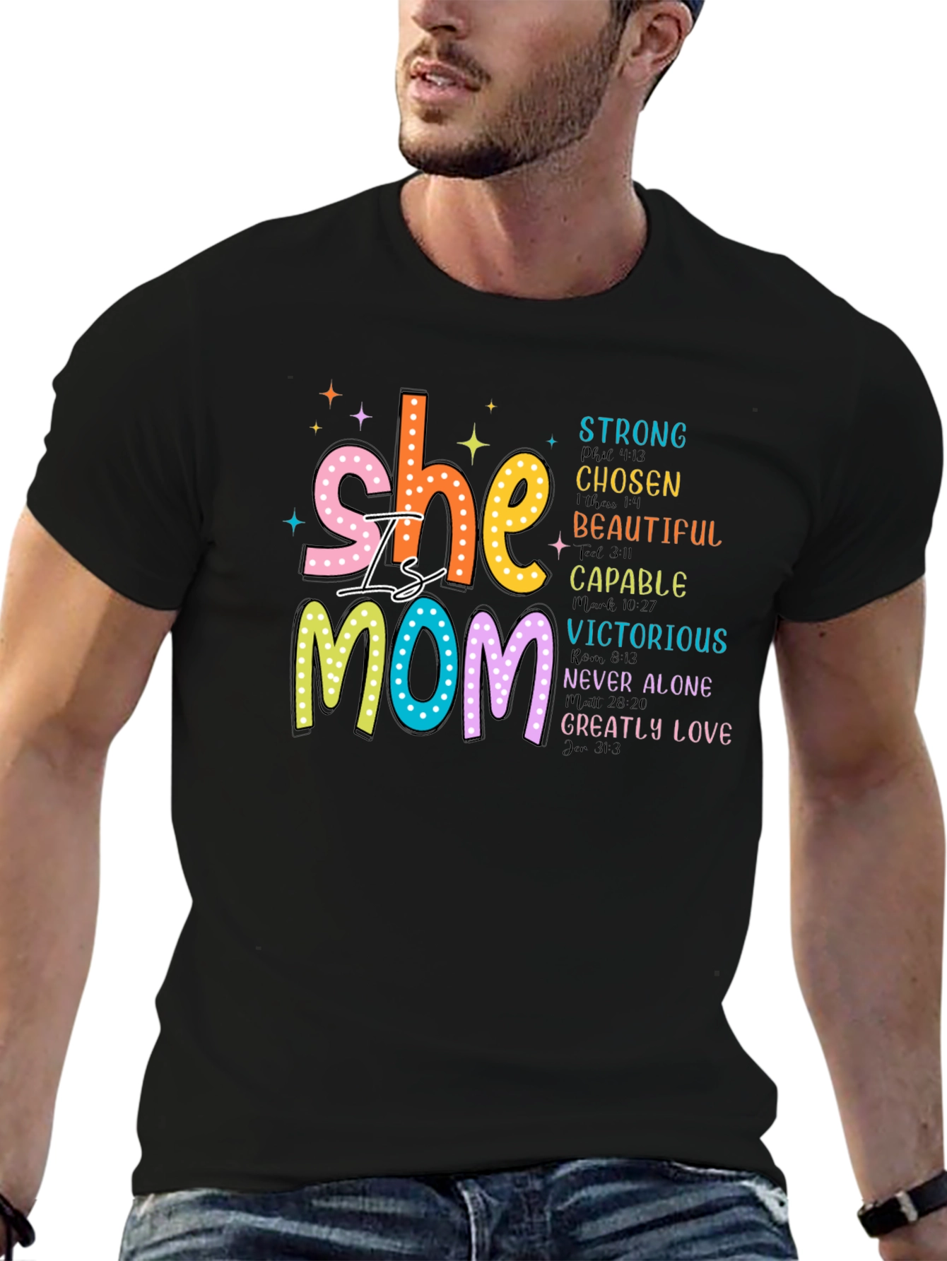 She is Mom T-Shirt: Strong Chosen Beautiful