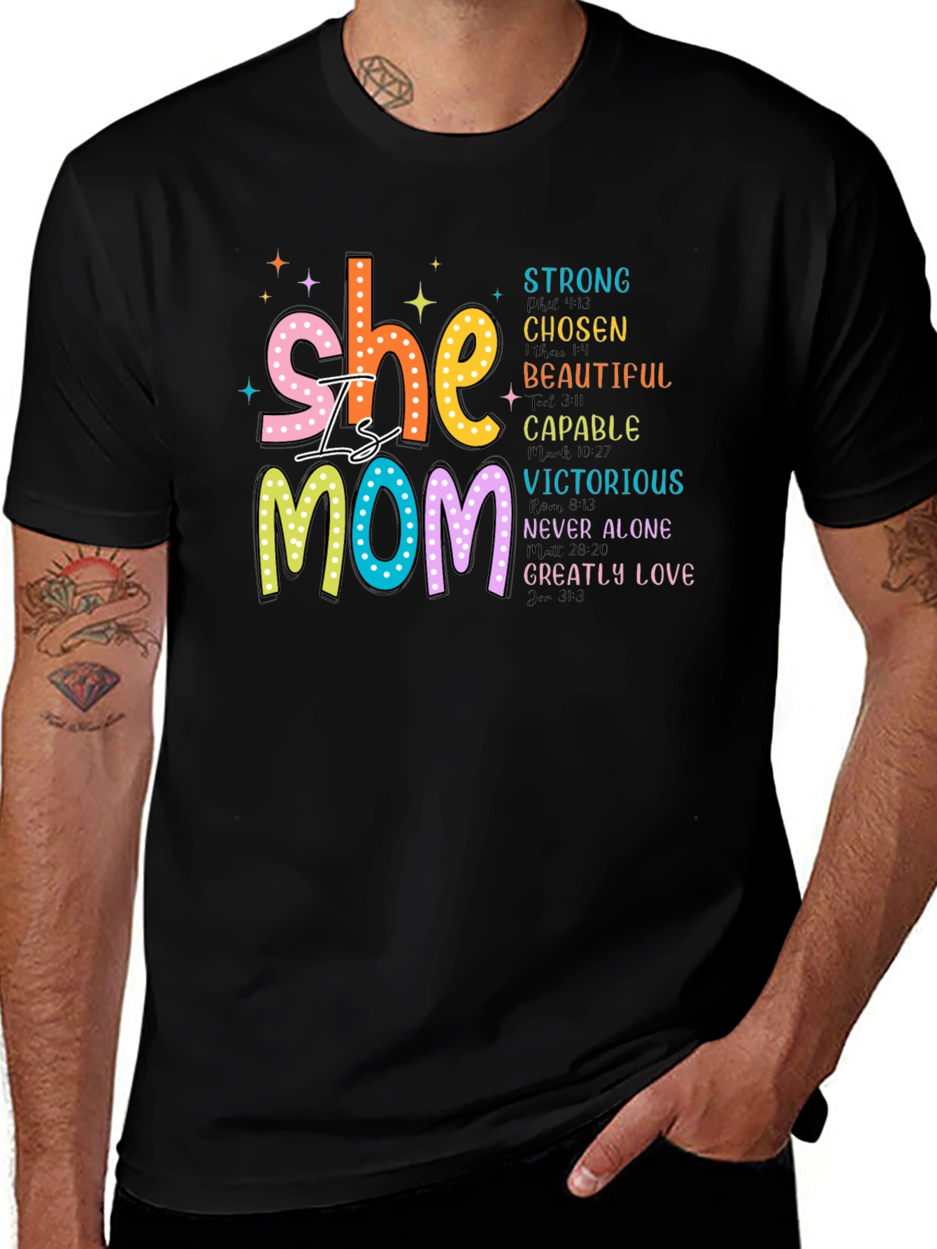 She is Mom T-Shirt: Strong Chosen Beautiful