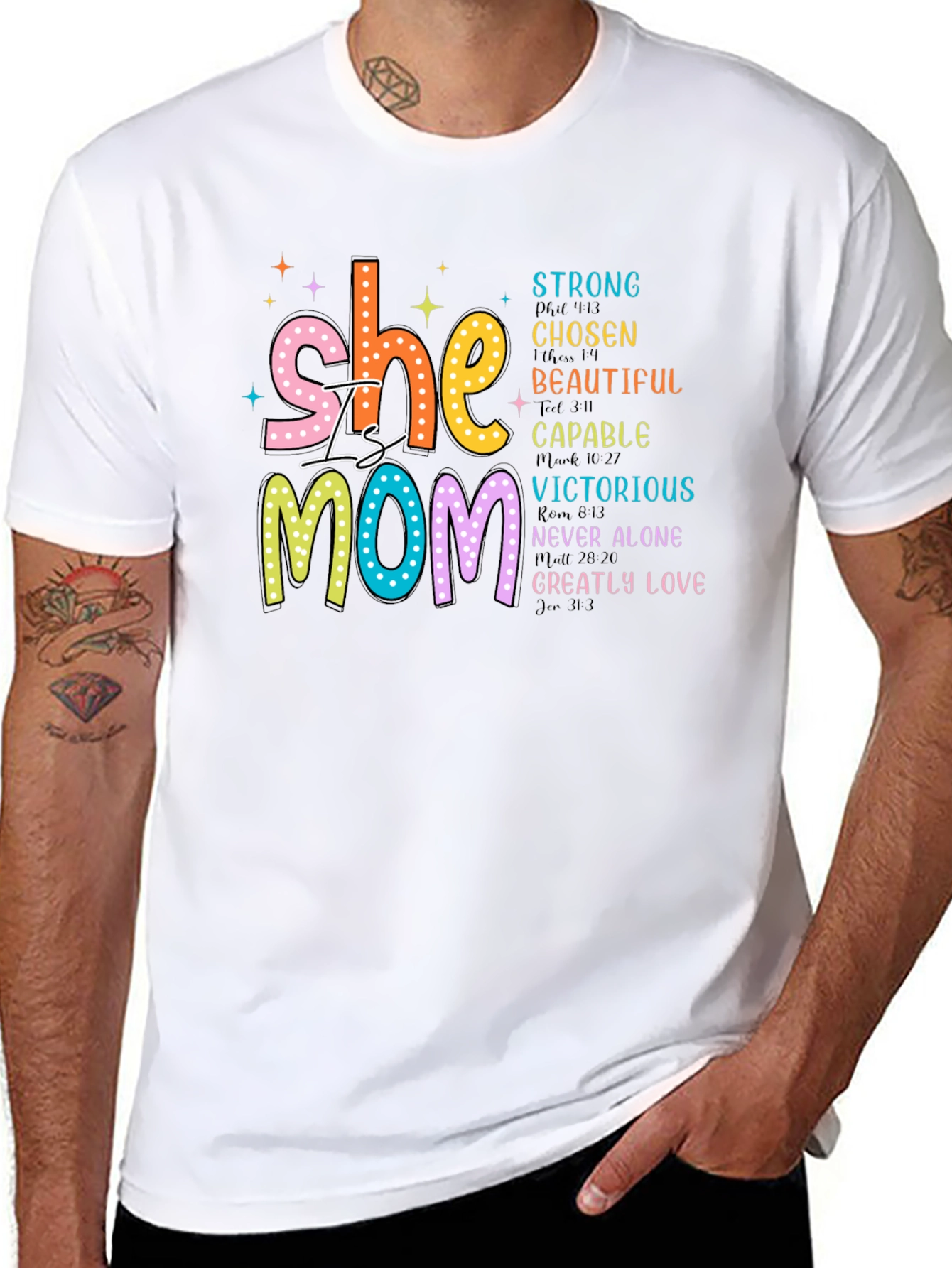 She is Mom T-Shirt: Strong Chosen Beautiful