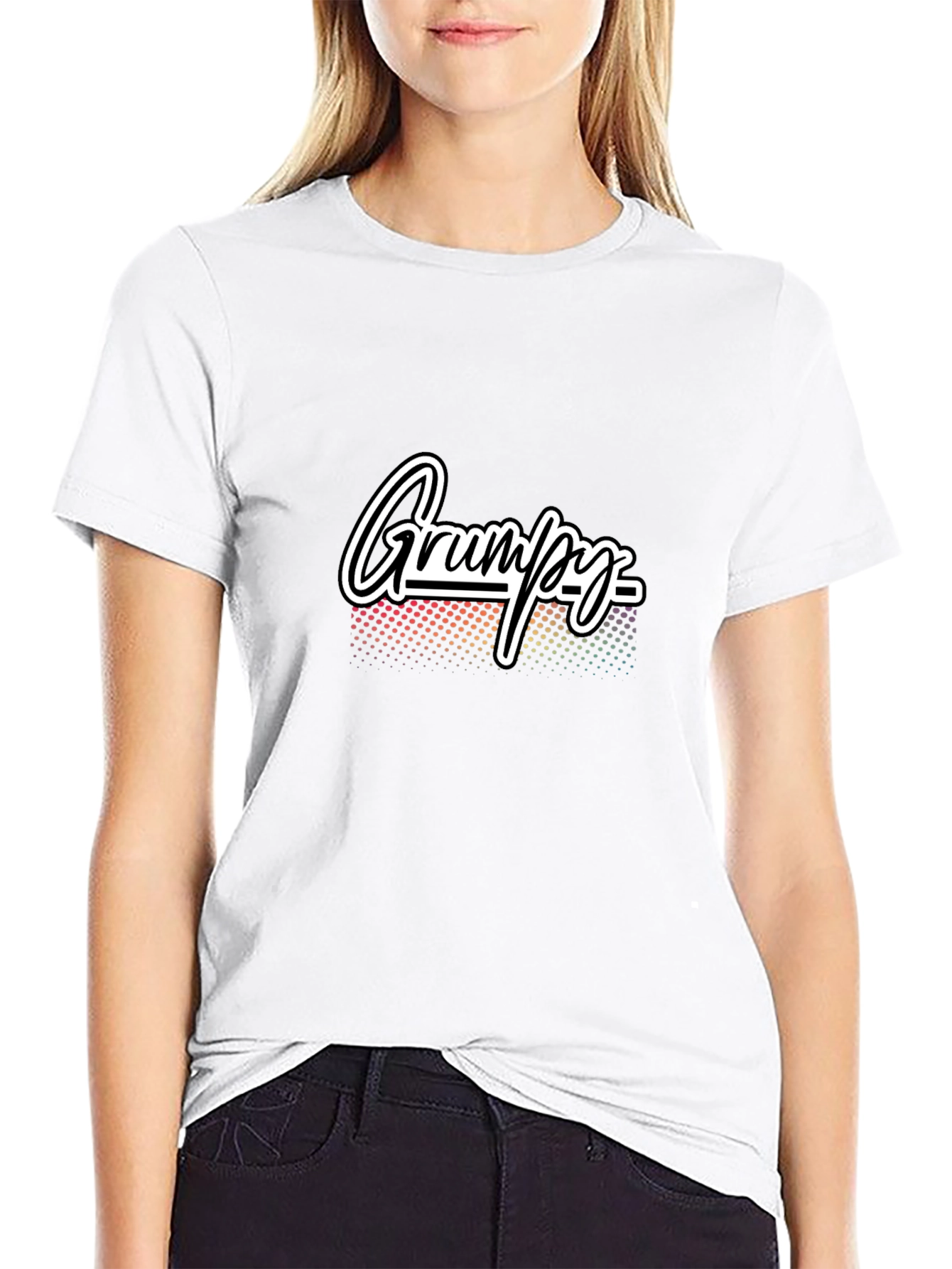 Grumpy Graphic T-Shirt - Black Casual Tee