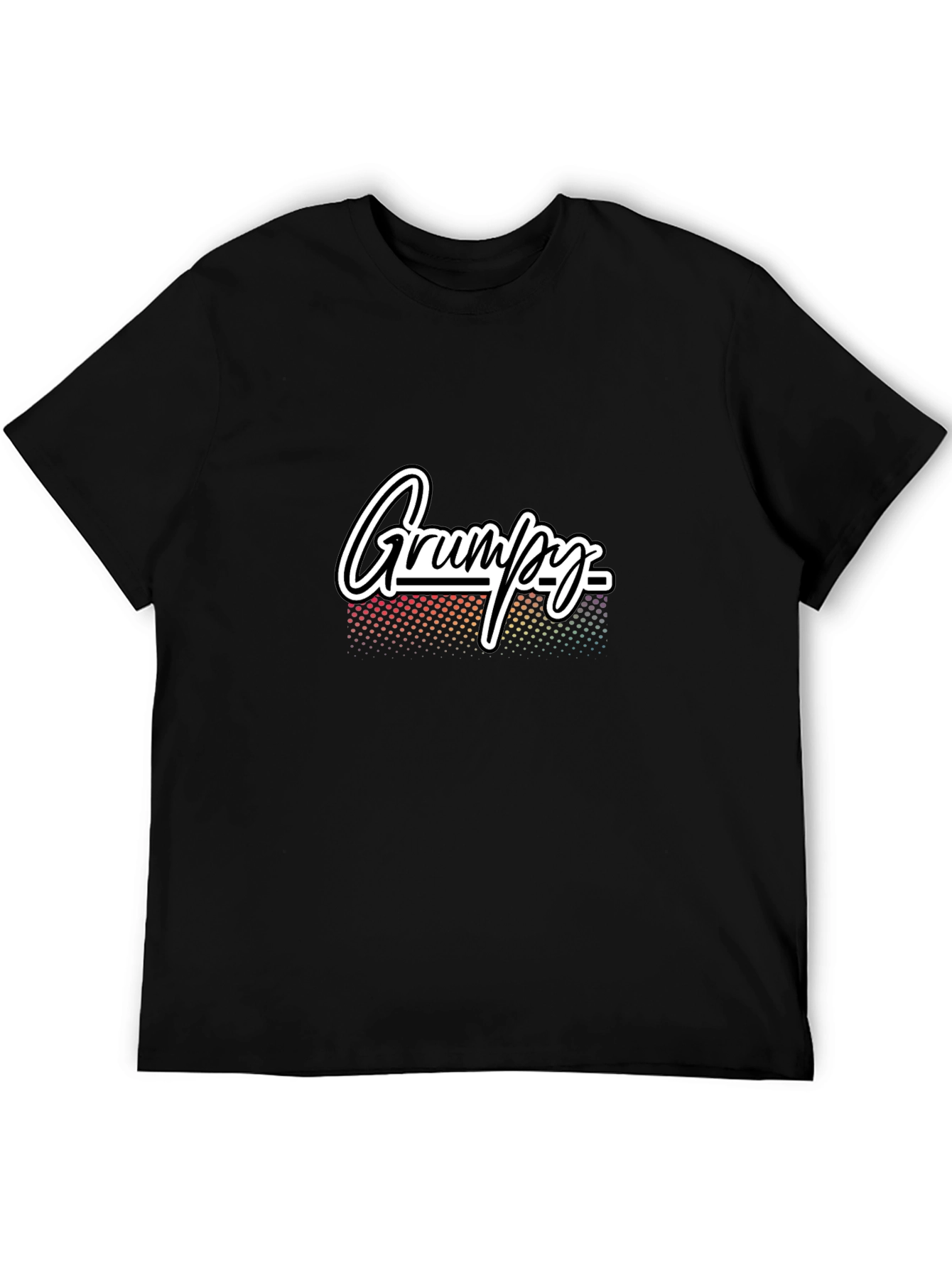 Grumpy Graphic T-Shirt - Black Casual Tee