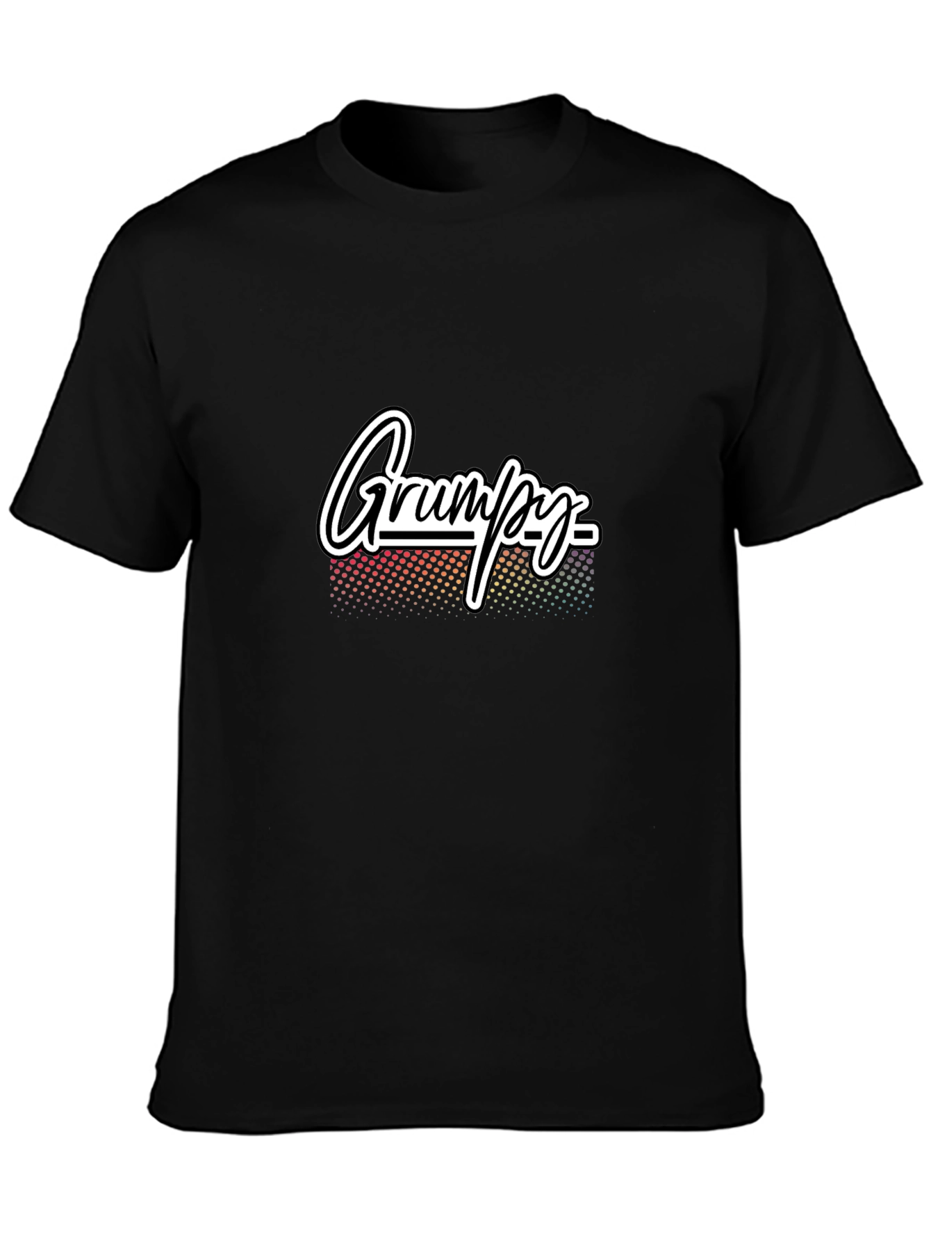 Grumpy Graphic T-Shirt - Black Casual Tee