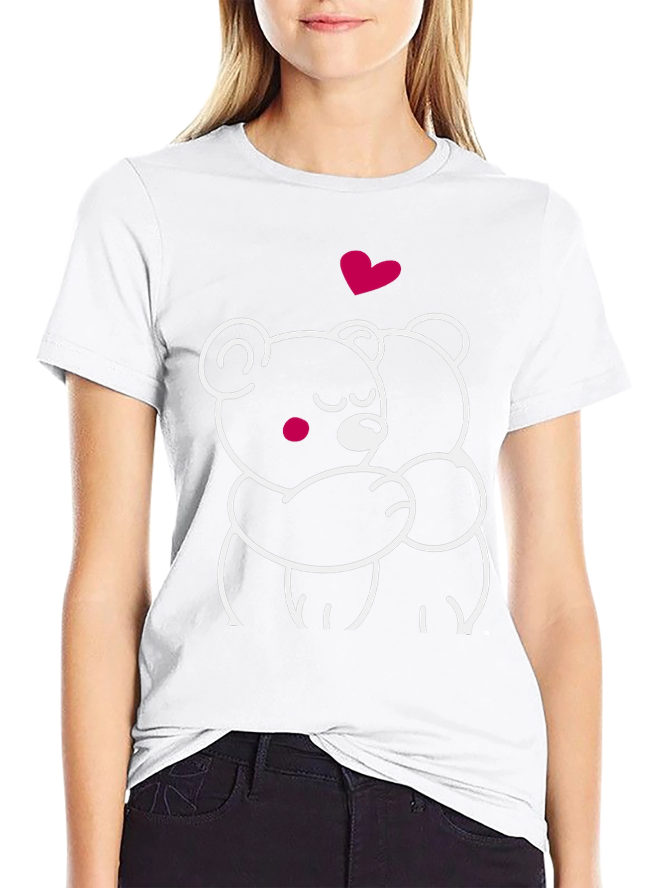 Cute Bear Hug Graphic Tee