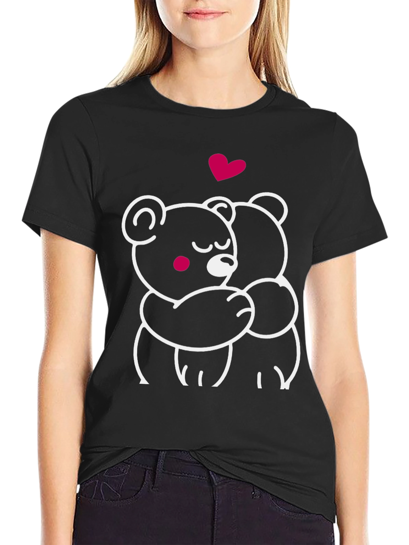 Cute Bear Hug Graphic Tee