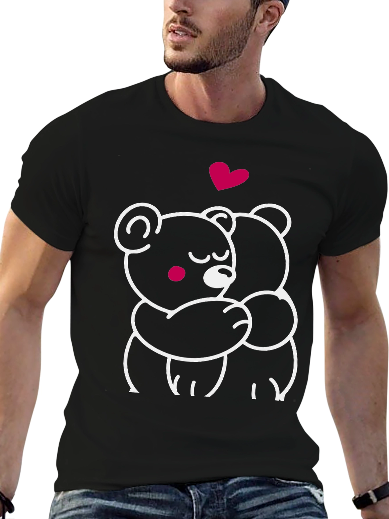 Cute Bear Hug Graphic Tee