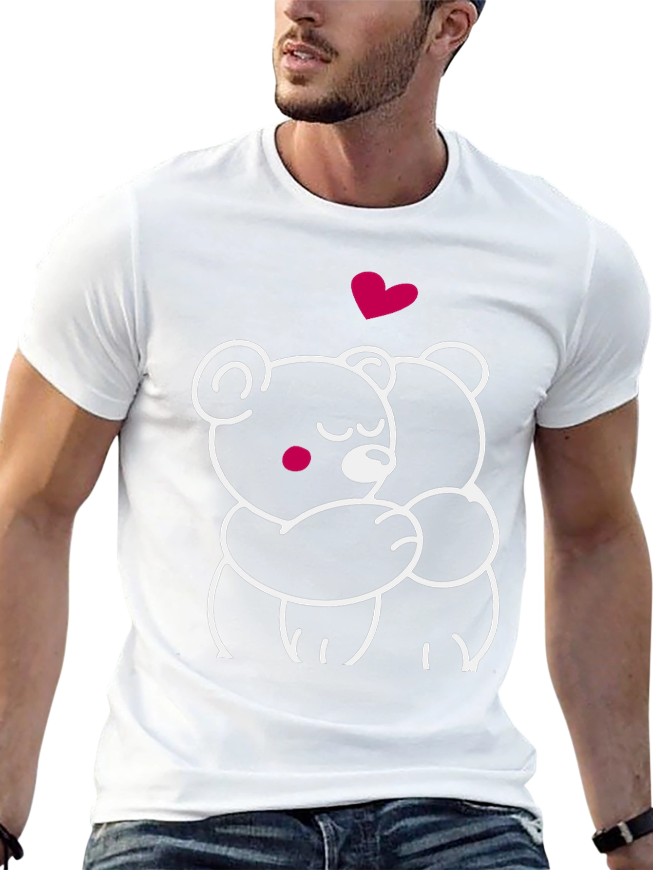 Cute Bear Hug Graphic Tee