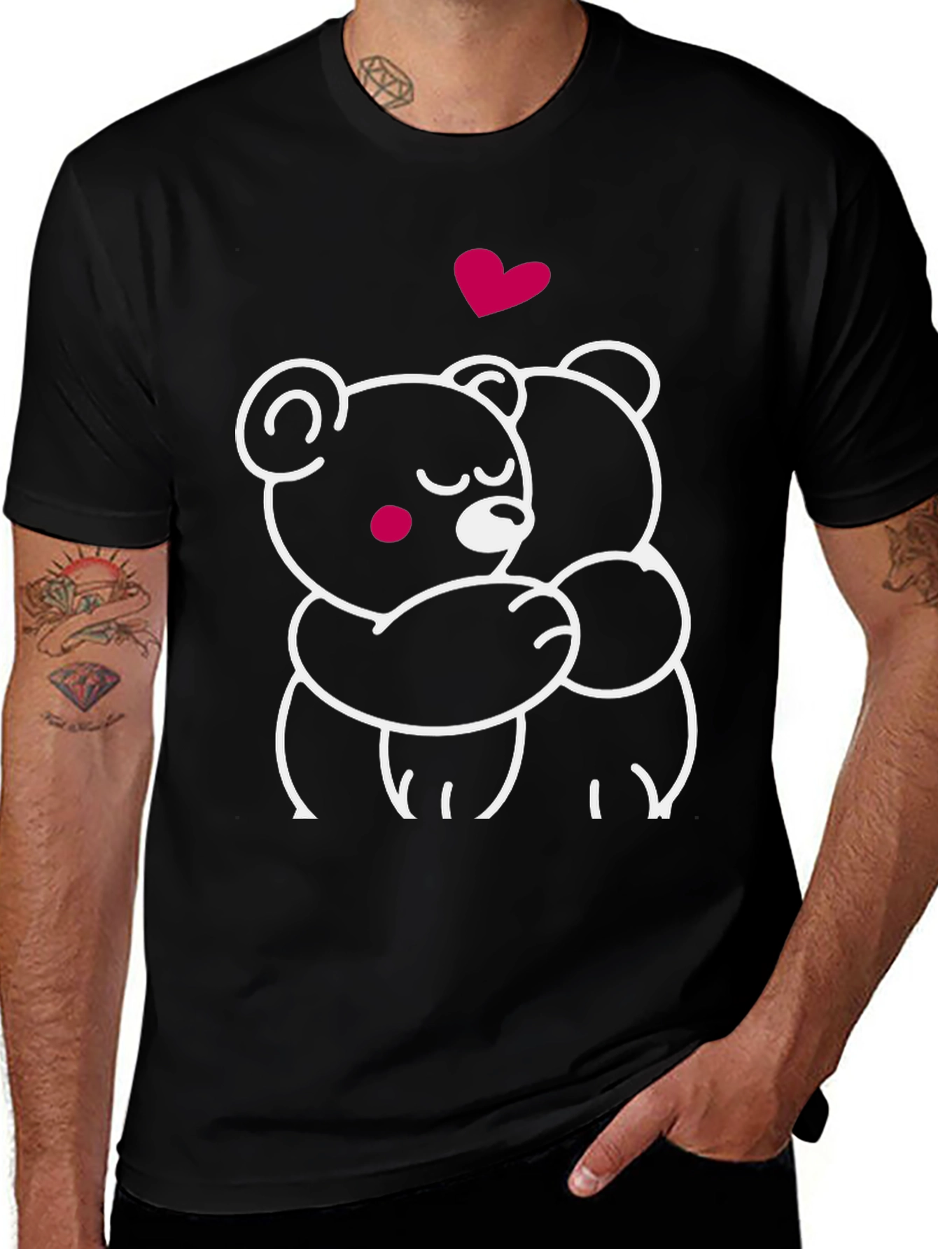 Cute Bear Hug Graphic Tee