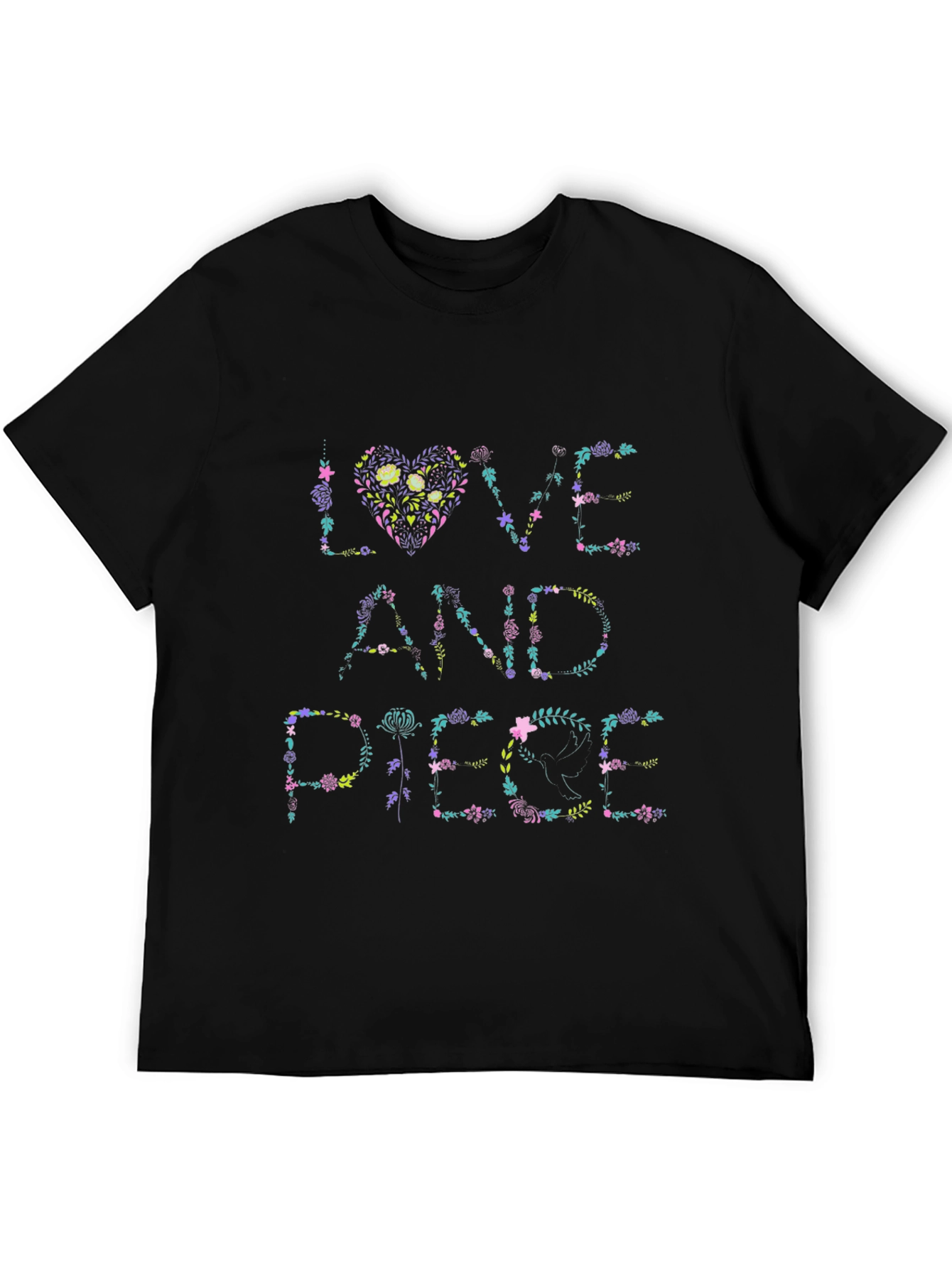 Love And Peace Floral T-Shirt