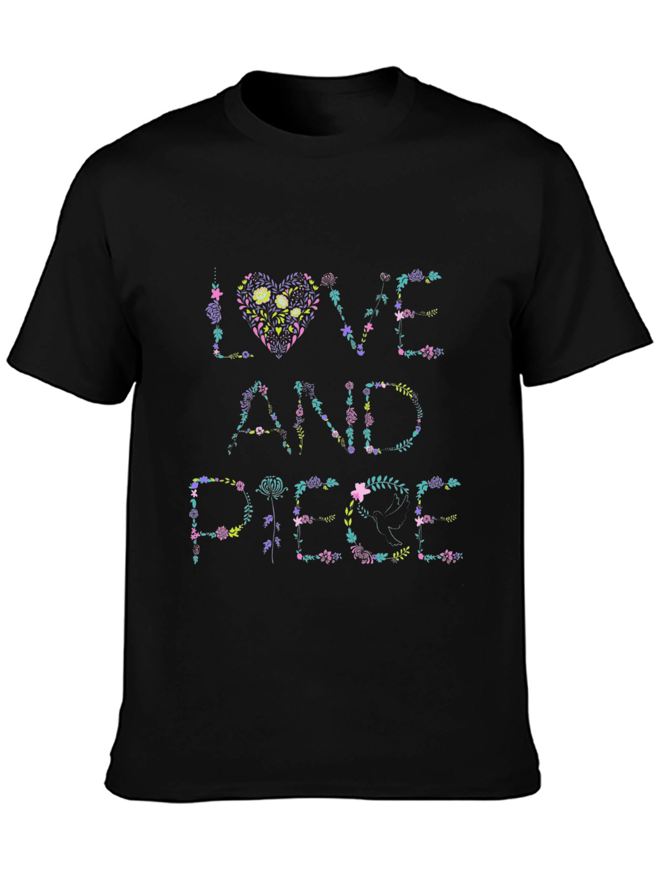 Love And Peace Floral T-Shirt