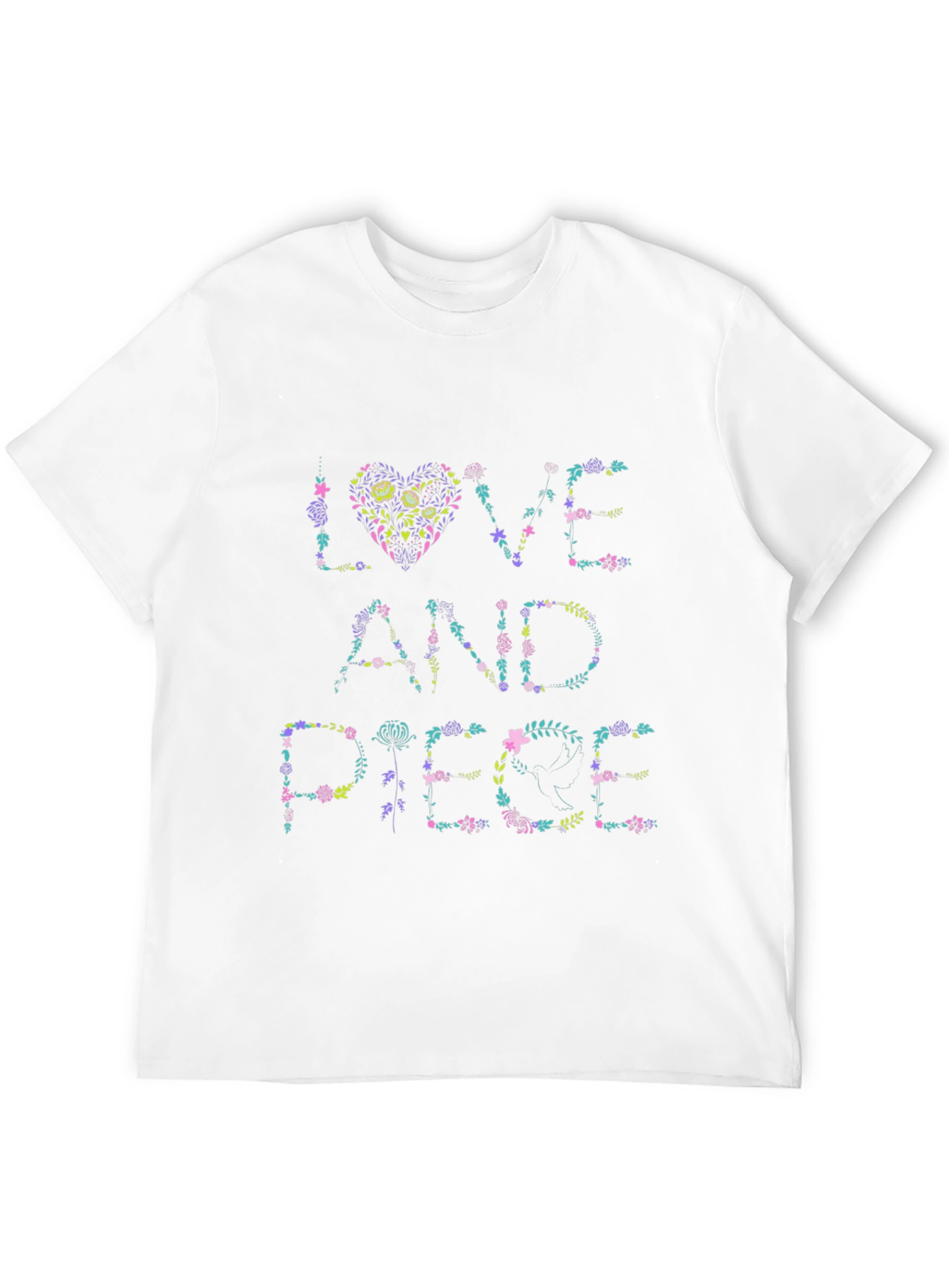 Love And Peace Floral T-Shirt