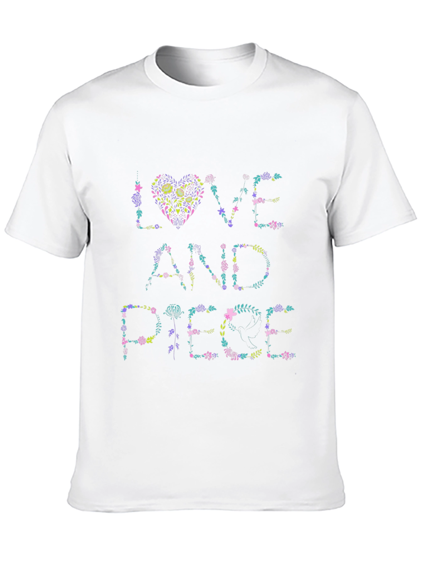 Love And Peace Floral T-Shirt