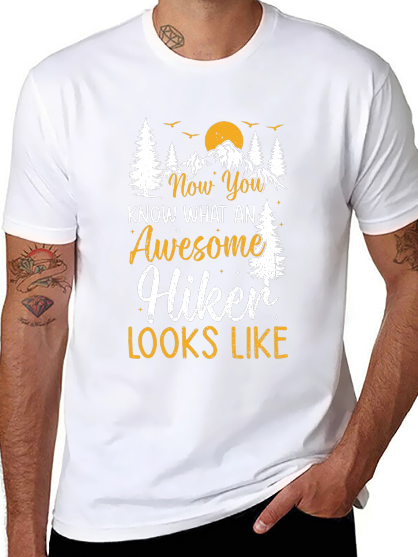 Awesome Hiker T-Shirt - Mountain Graphic Tee