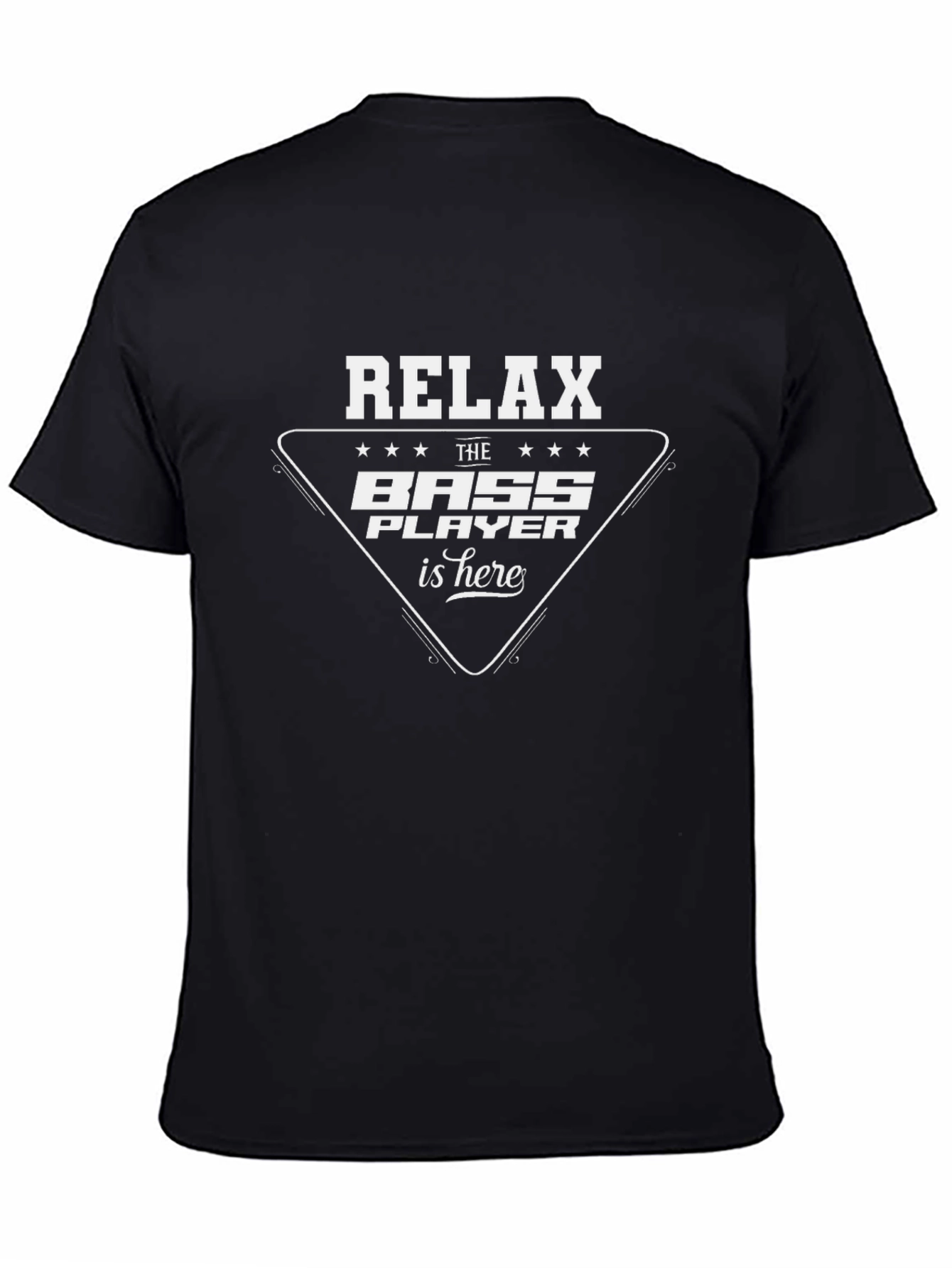 Relax Bass Player T-Shirt - Black Graphic Tee